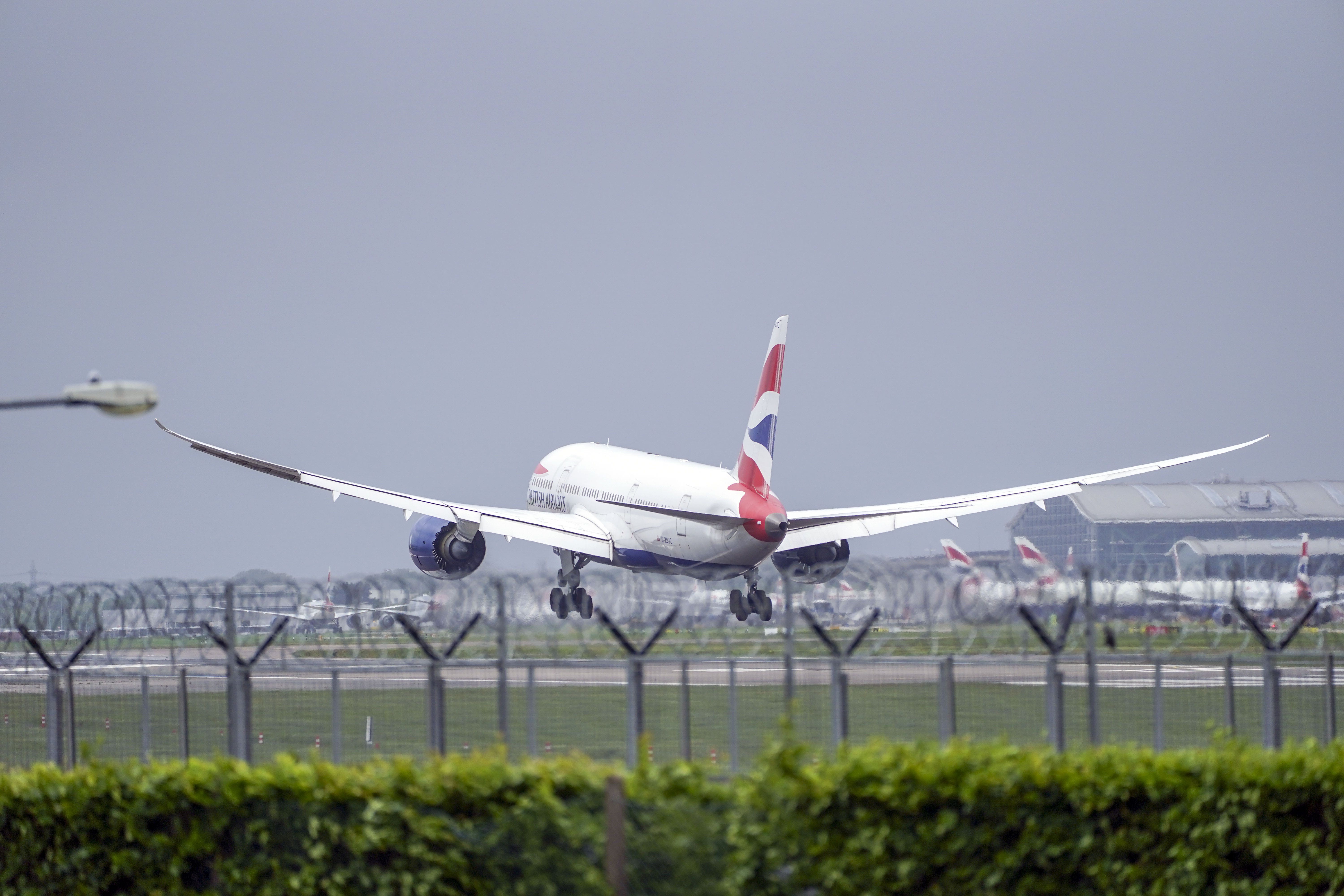 Nine Just Stop Oil activists have been arrested at Heathrow Airport (Steve Parsons/PA)