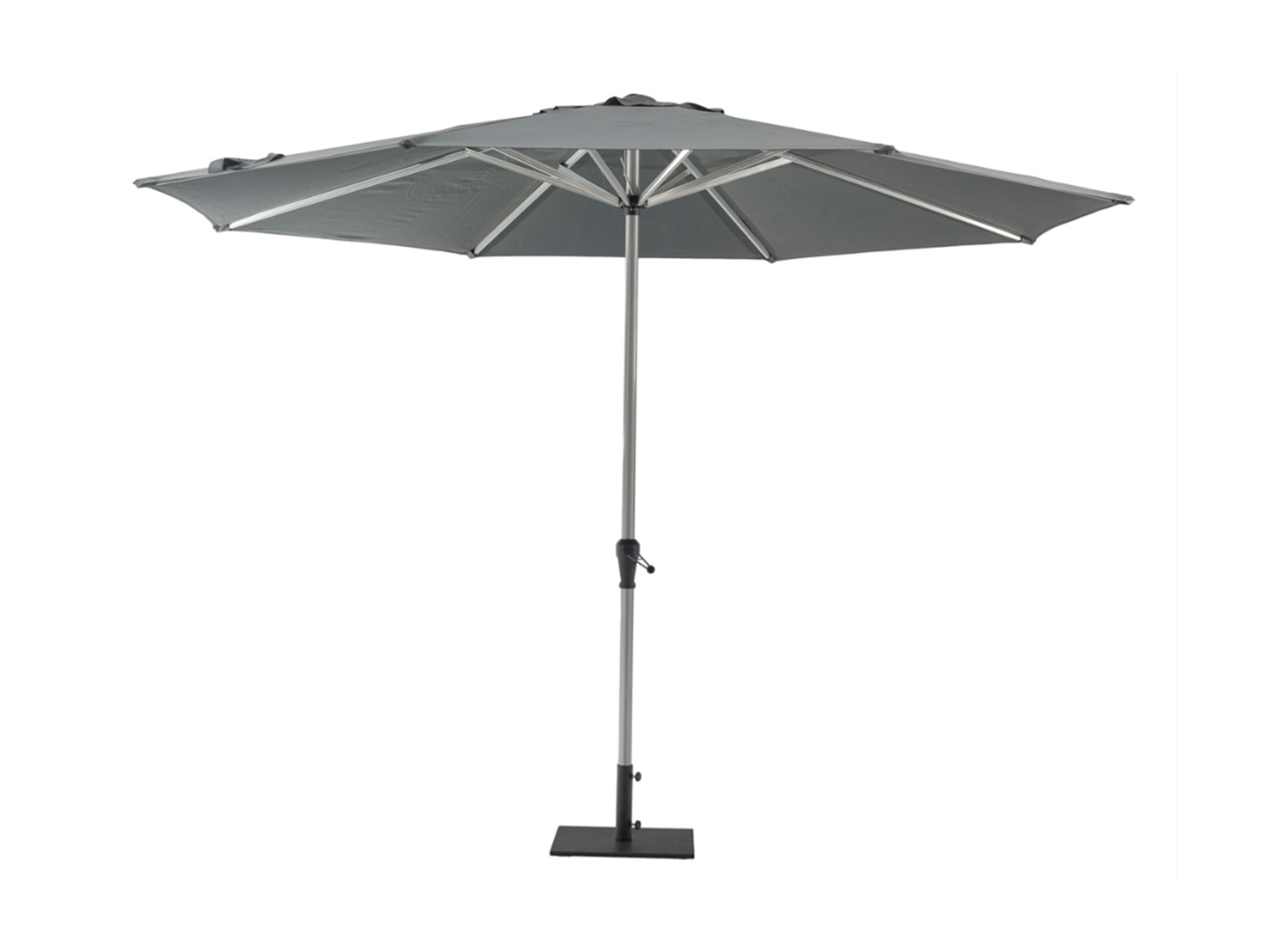 best garden parasol indybest review Brushed aluminium grey 3.5m round parasol