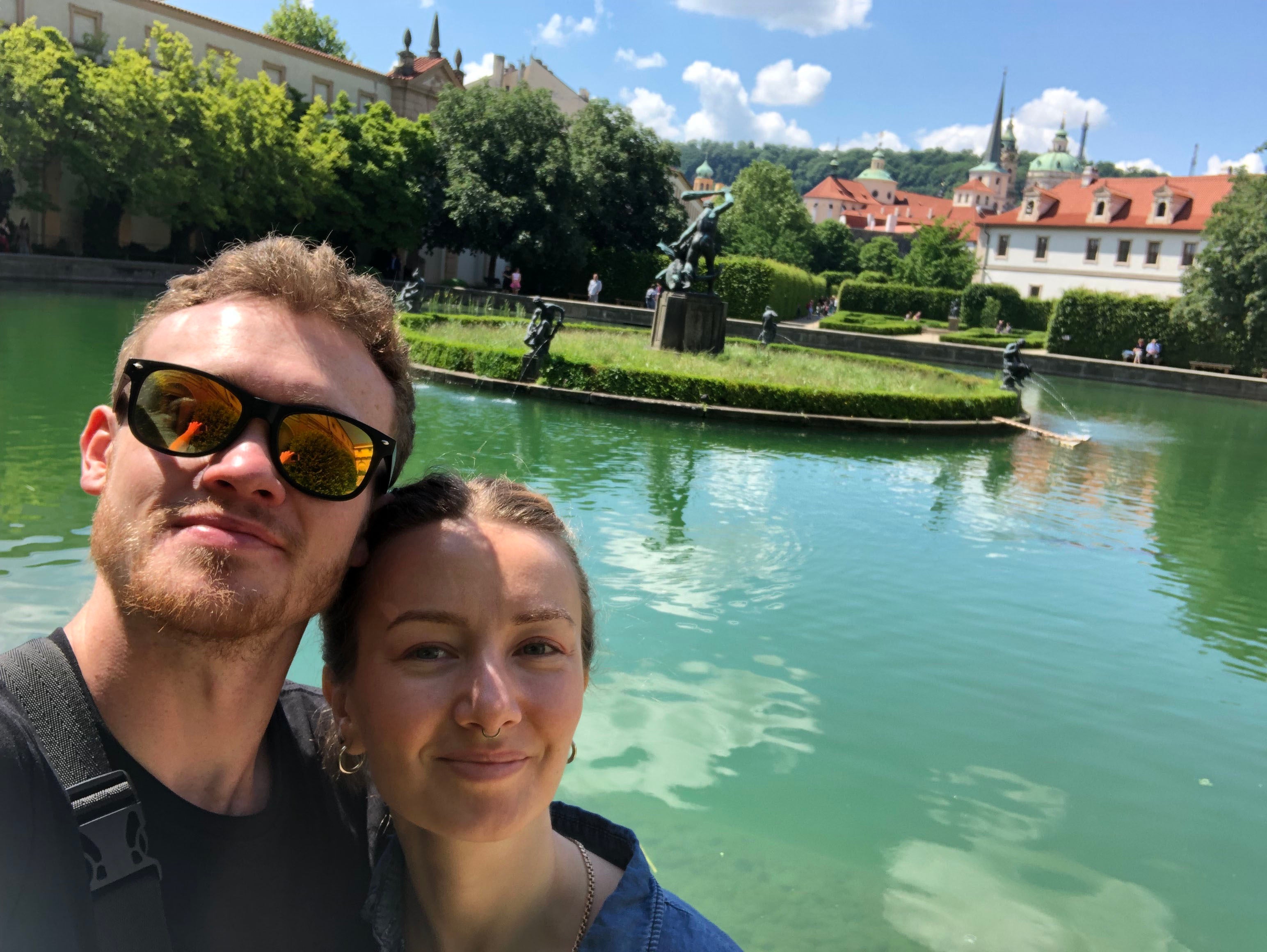 The brave volunteer Chris and his Ukrainian partner Olya on a trip to Switzerland