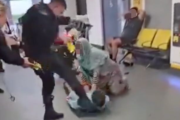 An officer was suspended after the video sparked outrage