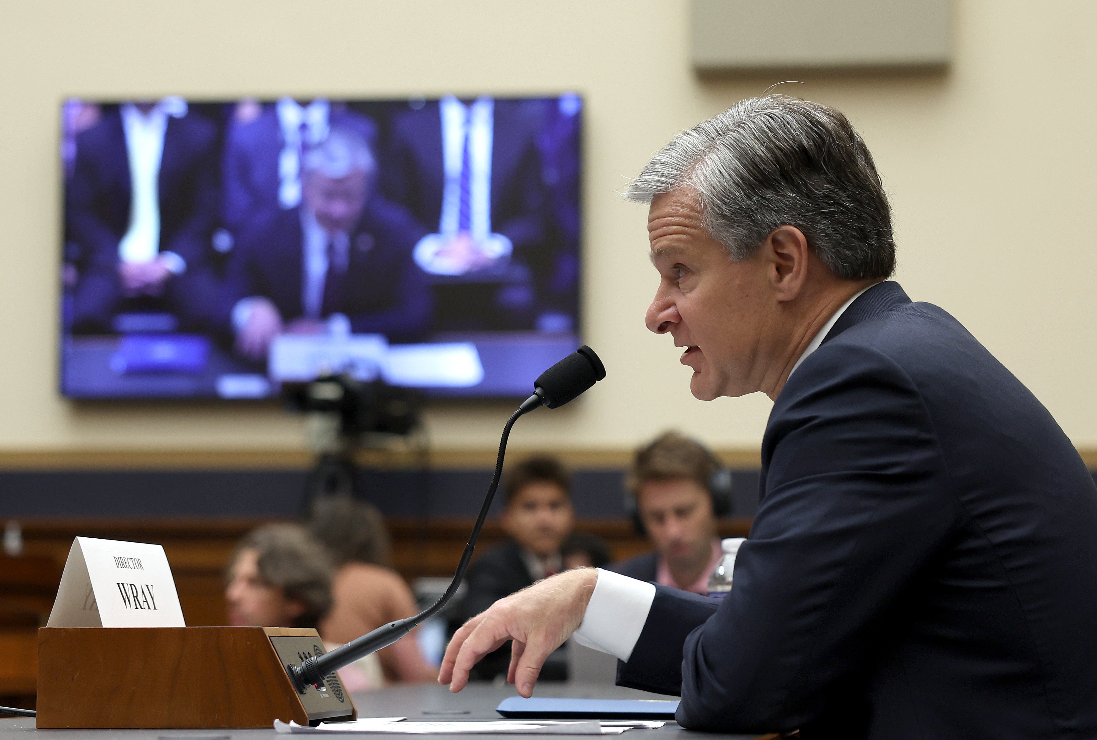 Christopher Wray testified in front of a House Judiciary Committee on Wednesday