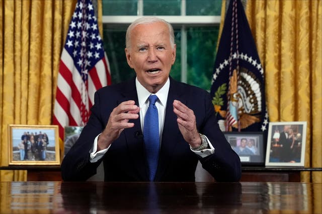 <p>Joe Biden addressed why he elected to stand down from his 2024 presidential run on Wednesday evening </p>