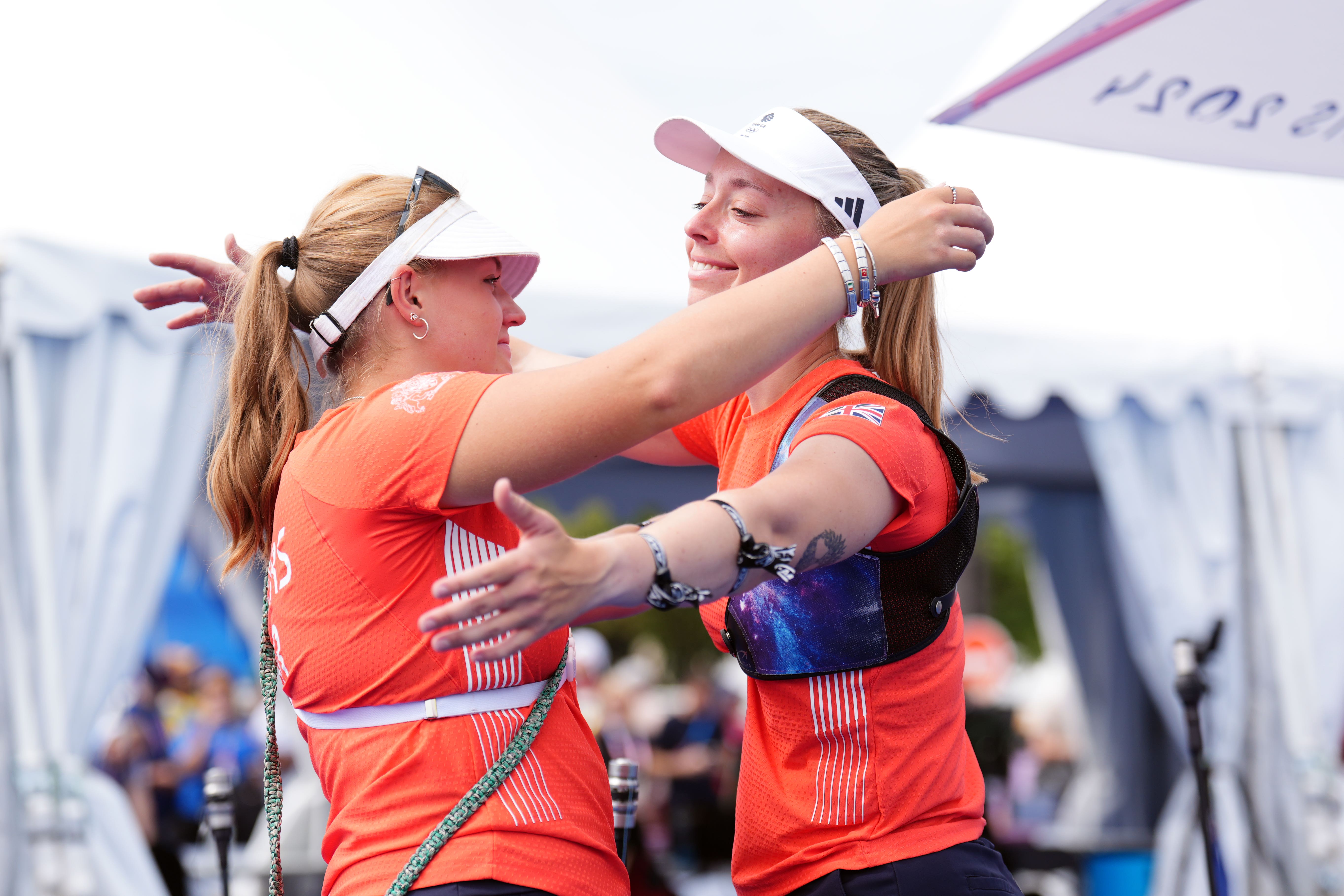 Archers Bryony Pitman and Megan Havers (left) were among the first Britons in Olympic action (John Walton/PA)