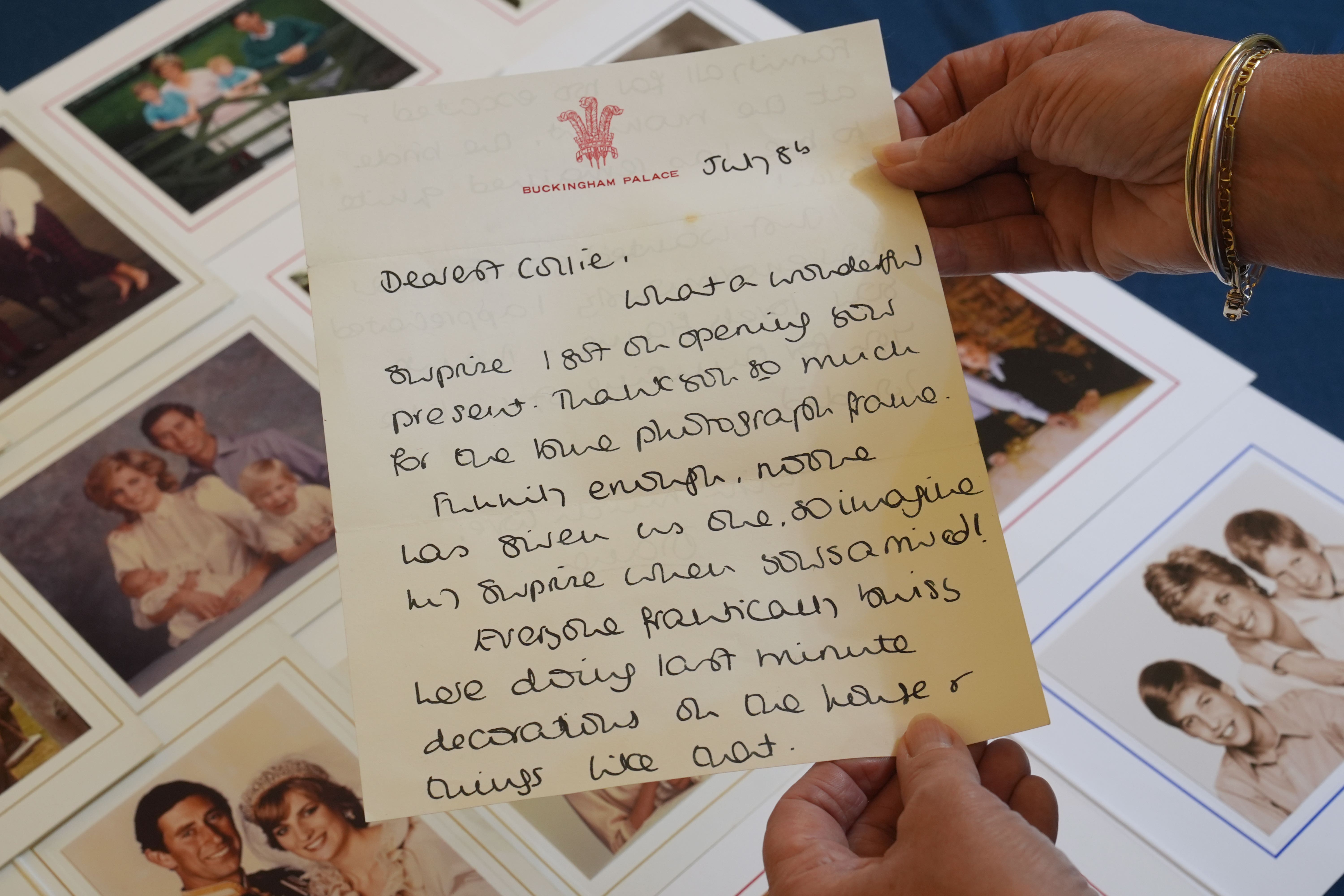 Letters sent by Diana, Princess of Wales, to housekeeper Violet Collison are going up for sale at auction (Joe Giddens/PA)