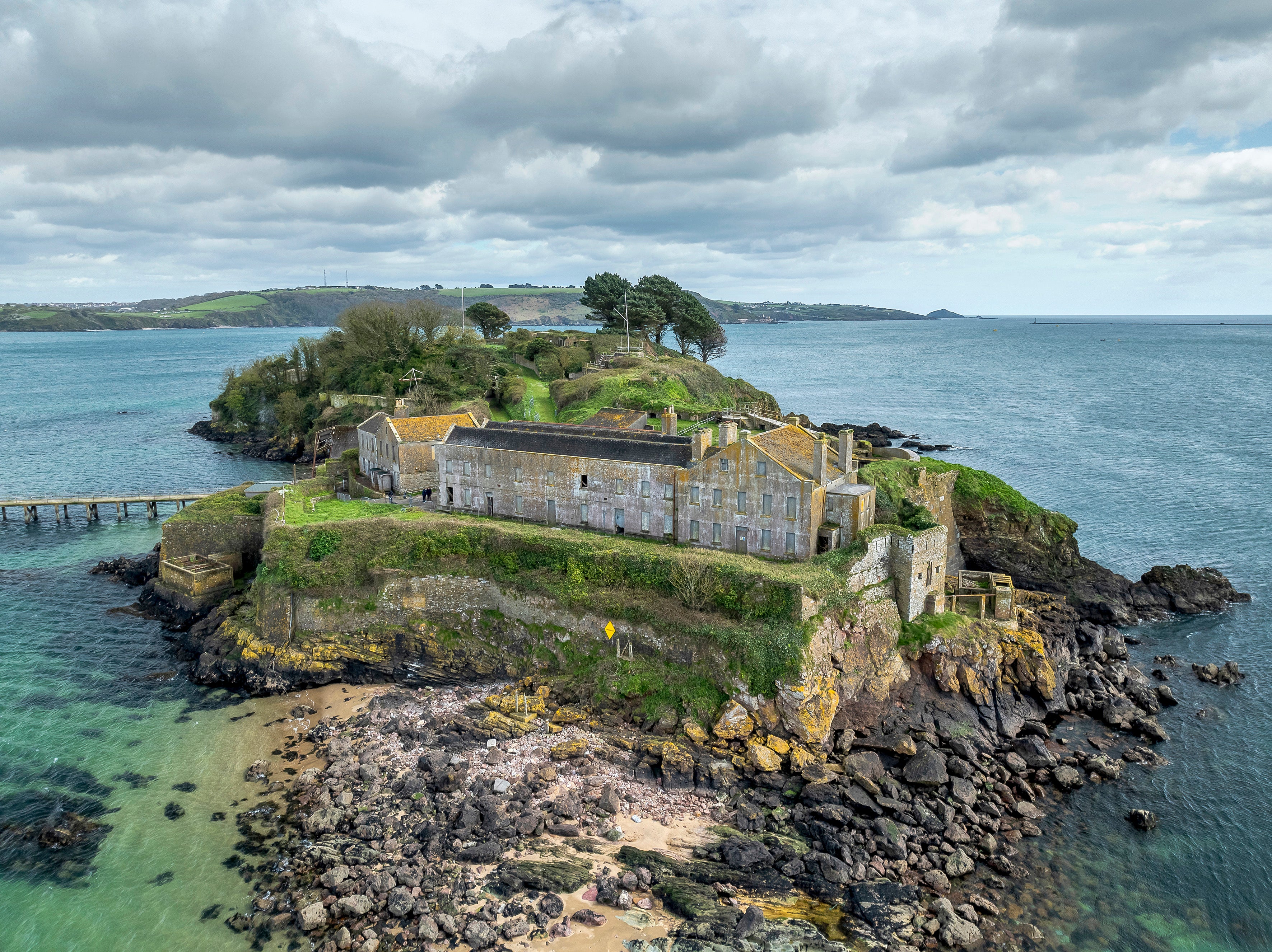 Historic buildings on Drake’s Island