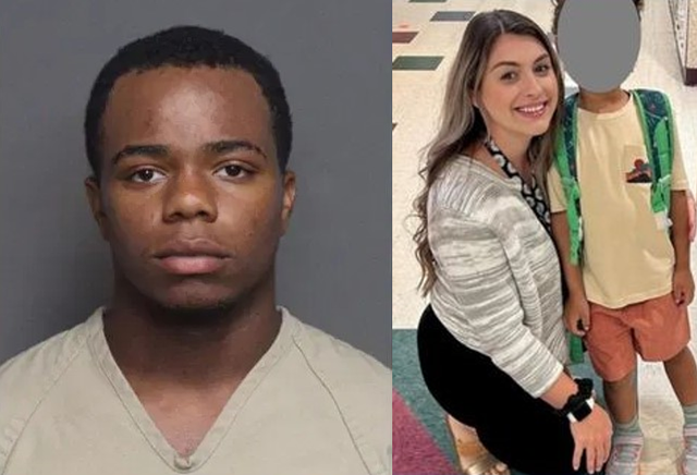 <p>Gerald Dowling, 19, (left) was among three teenagers arrested in connection to the death of Alexa Stakely, 29 (right) after she was hit by her own vehicle in an alleged attempted carjacking </p>