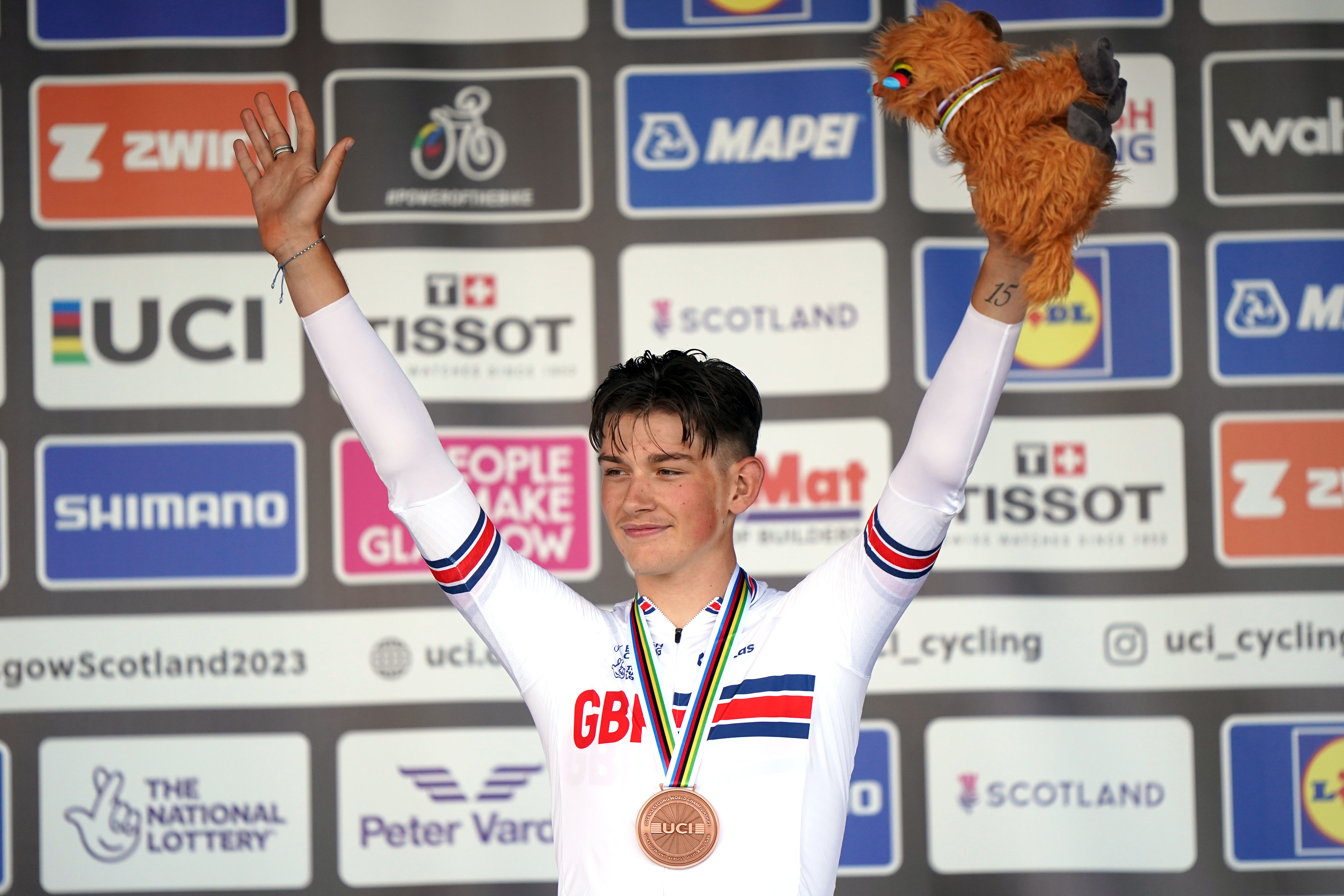 Josh Tarling, who took bronze in last year’s world championships, is among the favourites for time trial gold in Paris (Tim Goode/PA)