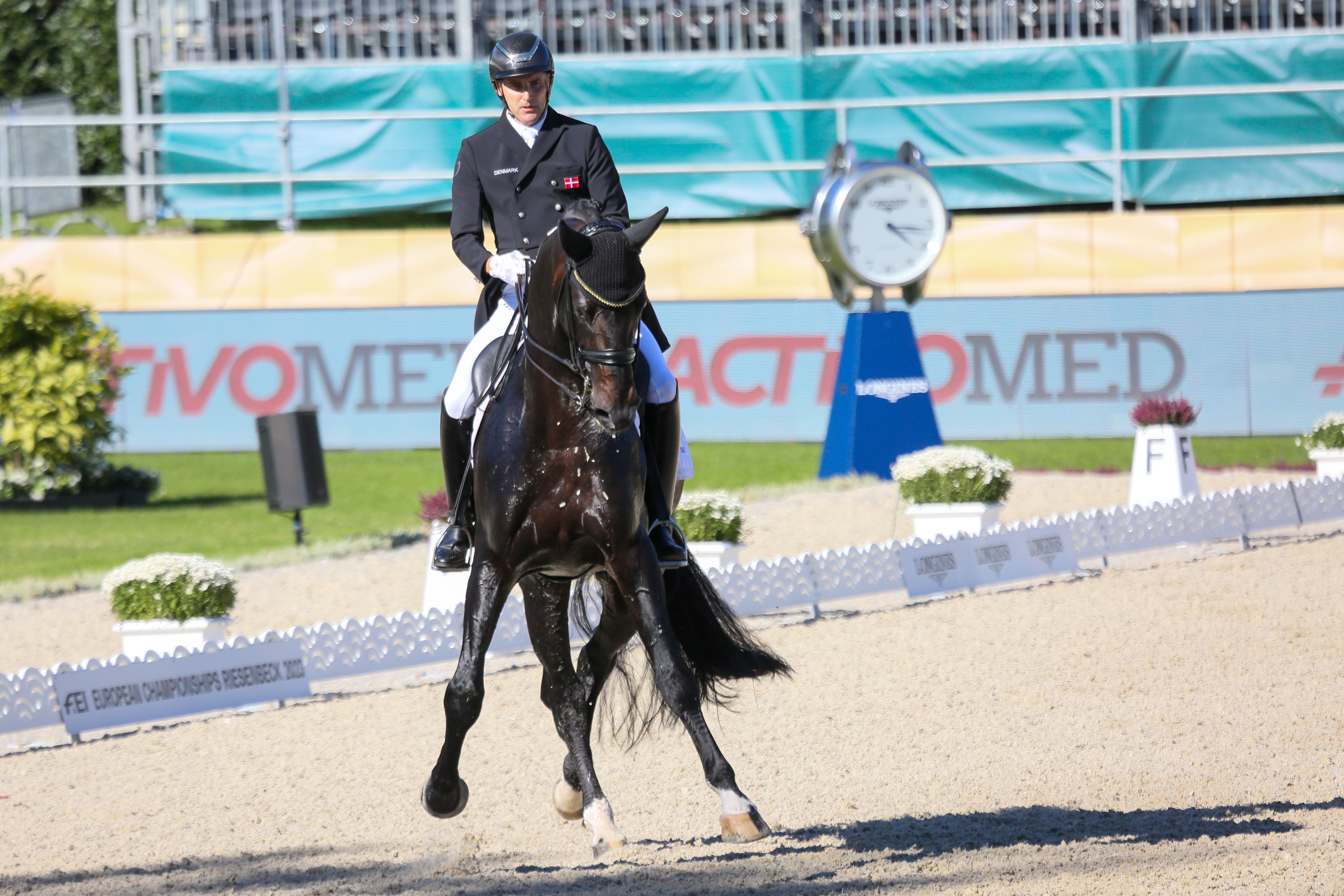 Andreas Helgstrand performs during the Team Grand Prix at the 2023 FEI European Championships