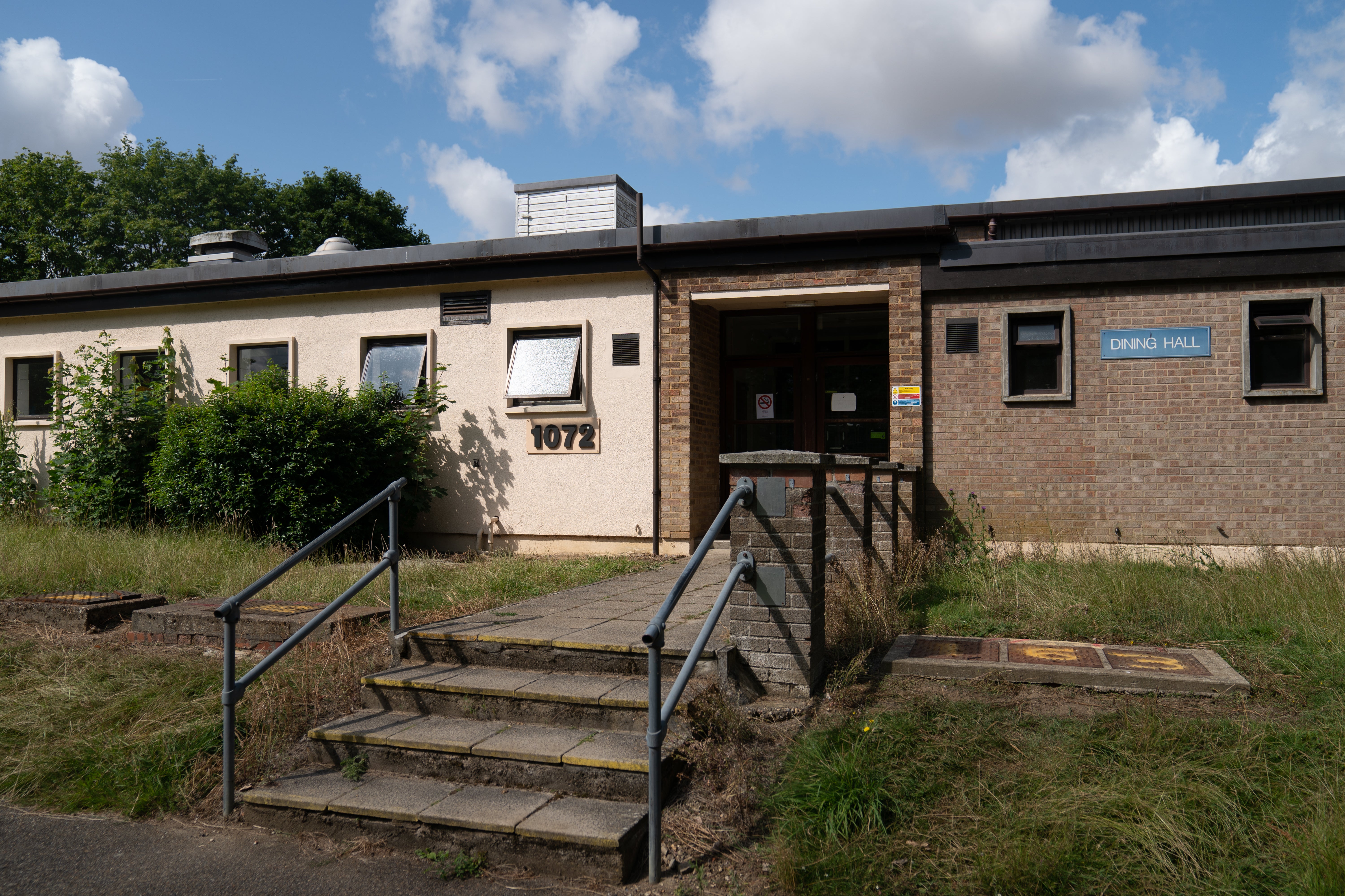 The dining hall at the asylum accommodation centre at MDP Wethersfield in Essex