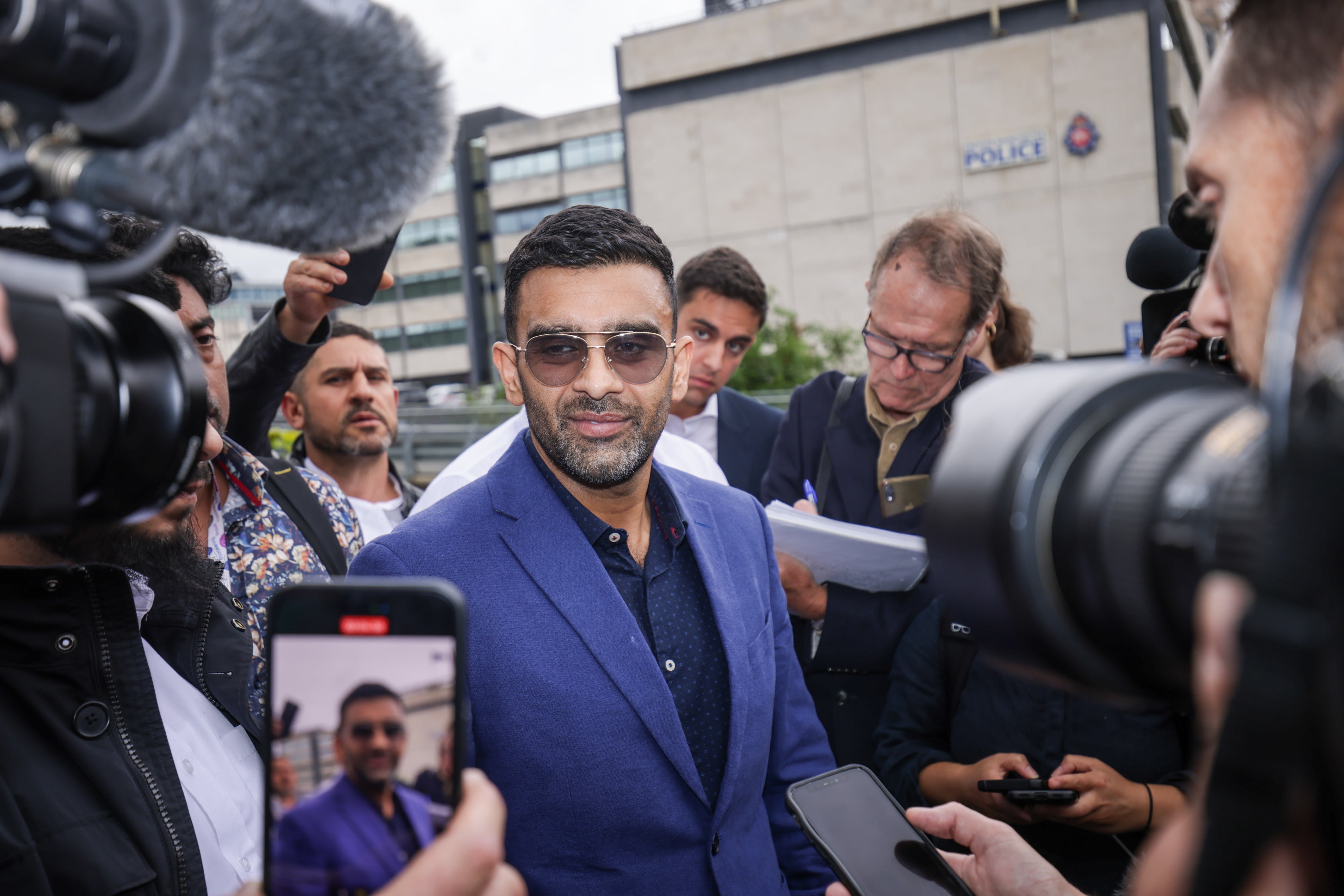 Solicitor Akhmed Yakoob previously speaking to the media outside Rochdale police station in Greater Manchester