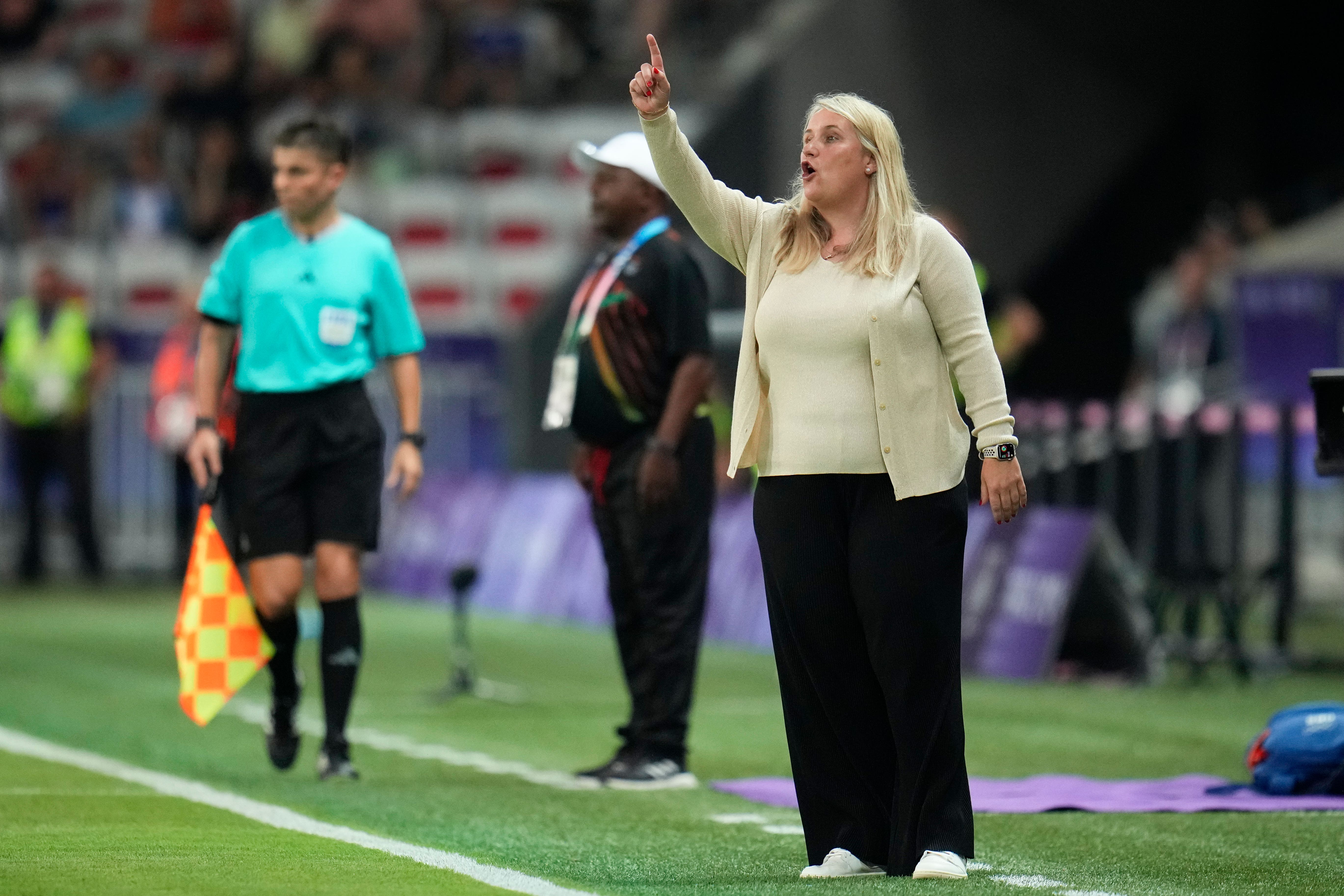 Emma Hayes had her first game in charge of the USWNT (Julio Cortez/AP)