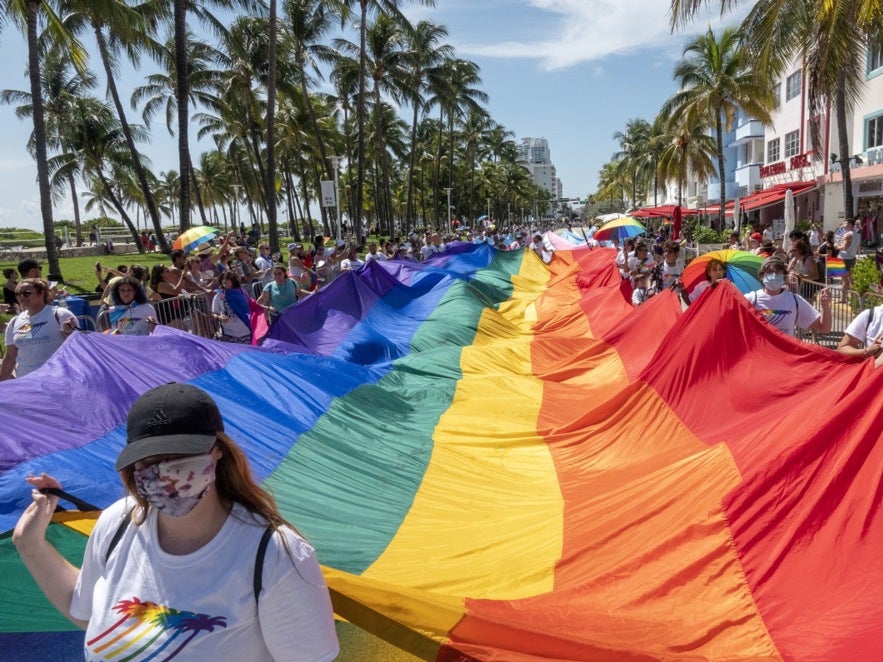 A Pride parade in Miami Beach, Florida, in September 2021