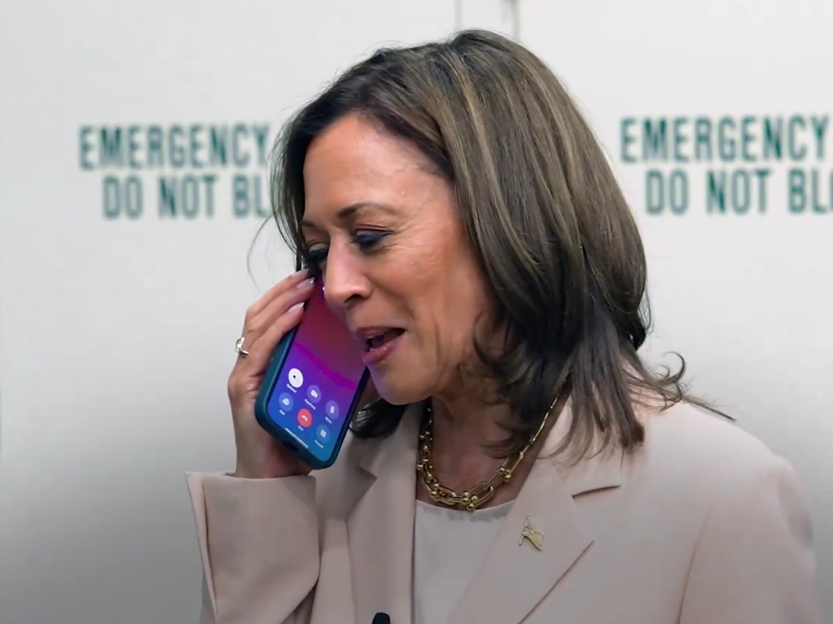 Kamala Harris speaks to Barack and Michelle Obama as they endorse her candidacy for the White House on Friday July 26 2024