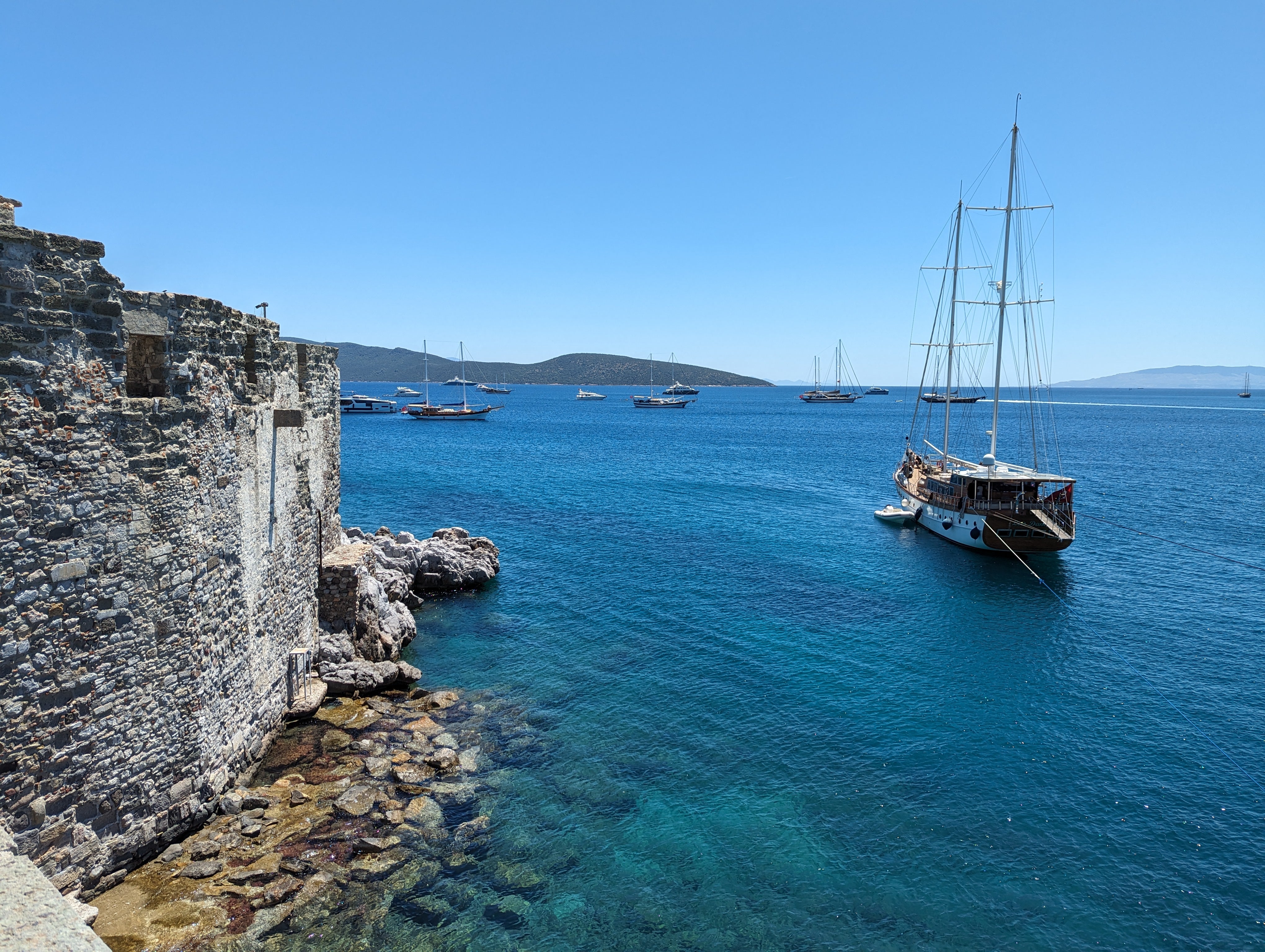 The city’s castle sits beside the sea