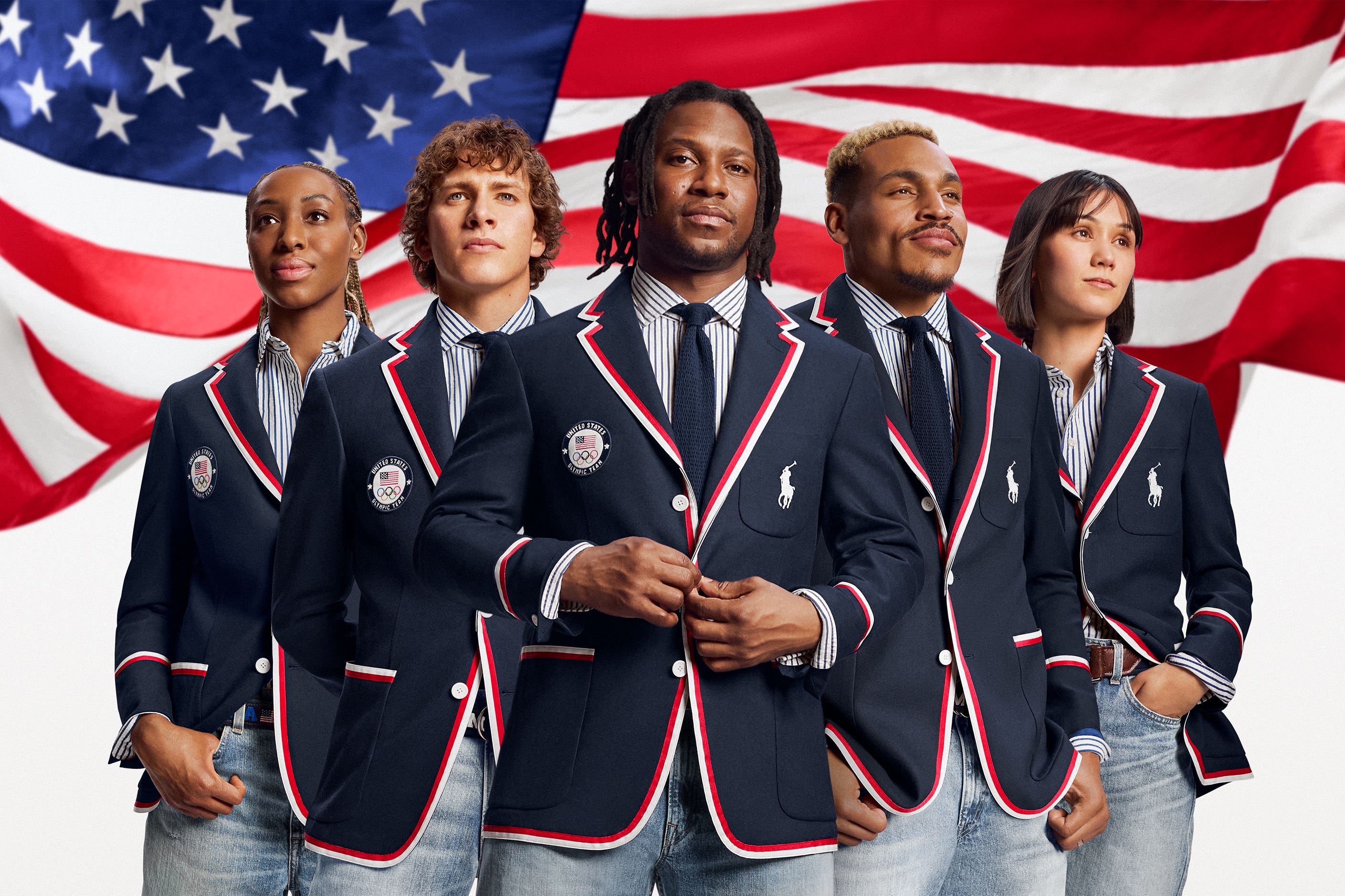 Ralph Lauren channels Ivy League-elegance for the athletes’ opening ceremony uniform (Ralph Lauren/PA)