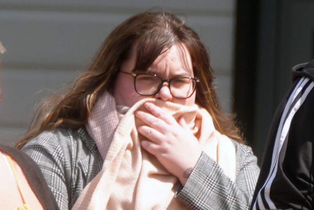 Prison employee Kelsey Calvert, 28, arriving at Teesside Crown Court, Middlesbrough (Owen Humphreys/PA)