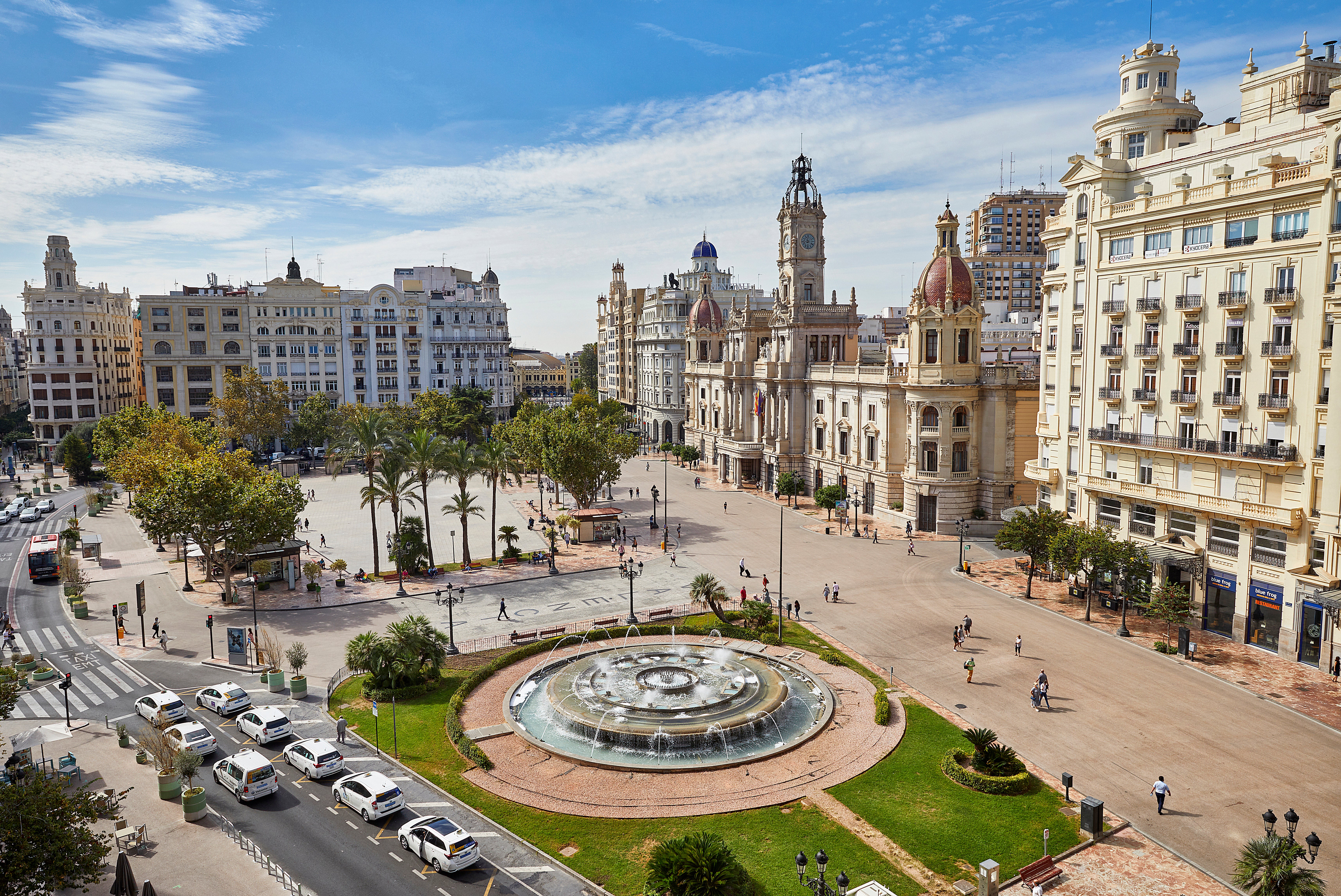 The Plaza del Ayuntamiento is the city’s main square