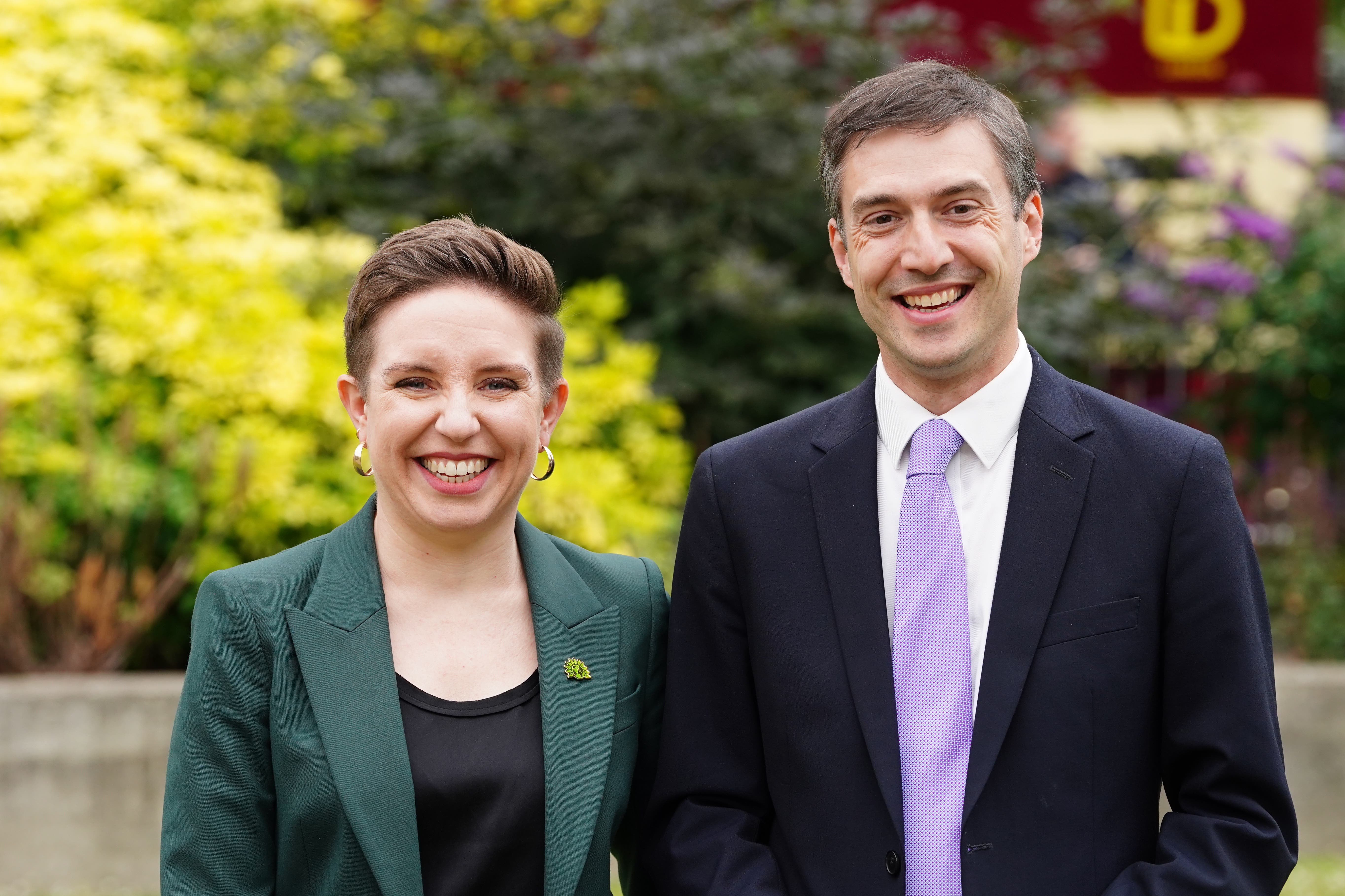 Ramsay with Green Party co-leader Carla Denyer, who beat Labour frontbencher Thangam Debbonaire in Bristol Central