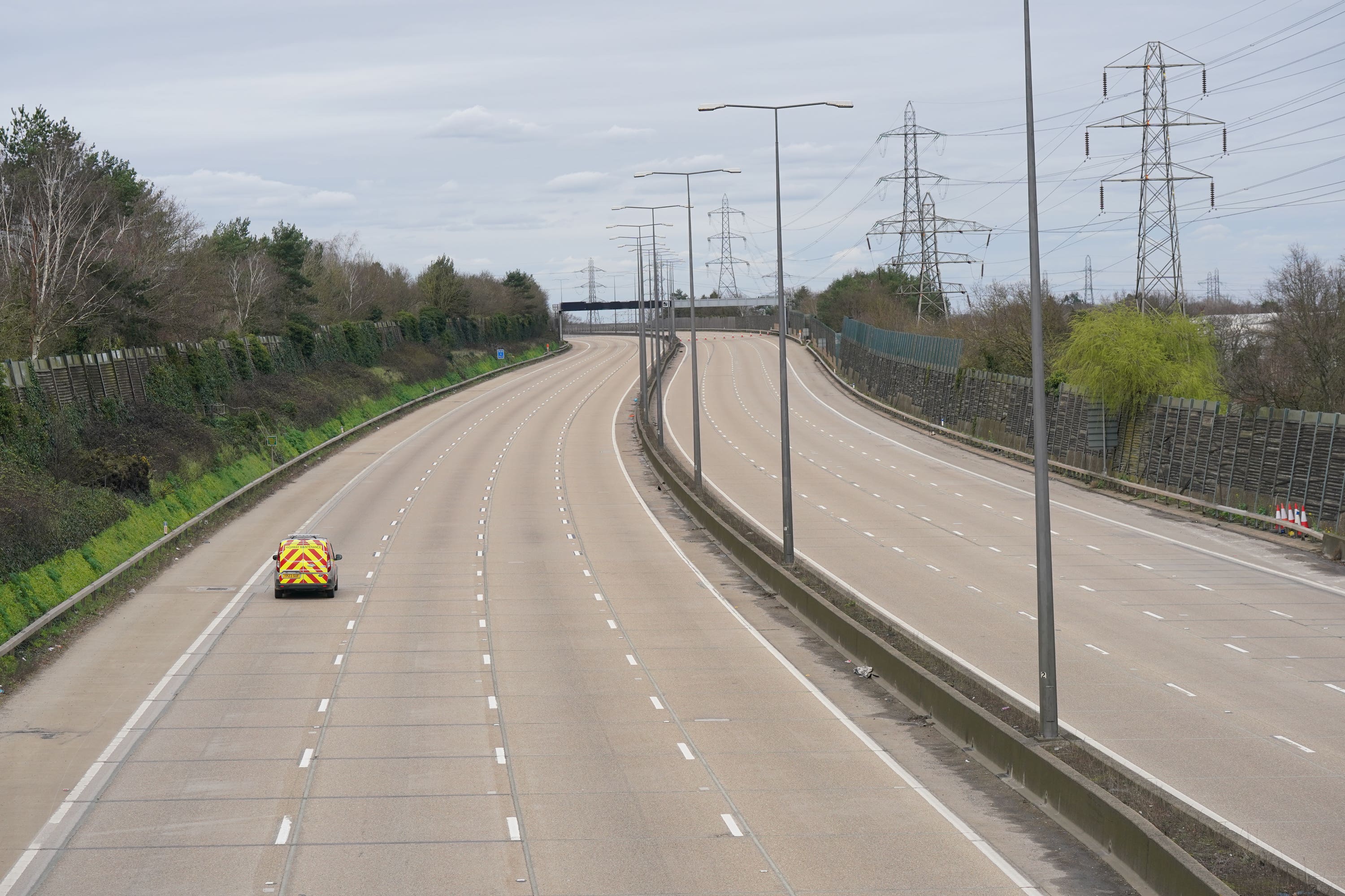 A closed section of the M25 (Yui Mok/PA)