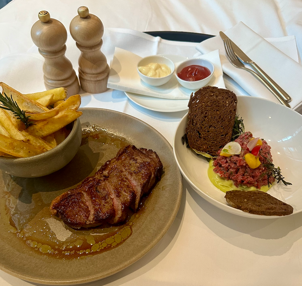 We ordered room service from the Spring Brasserie restaurant at the hotel, and it was just as good as eating in the dining room