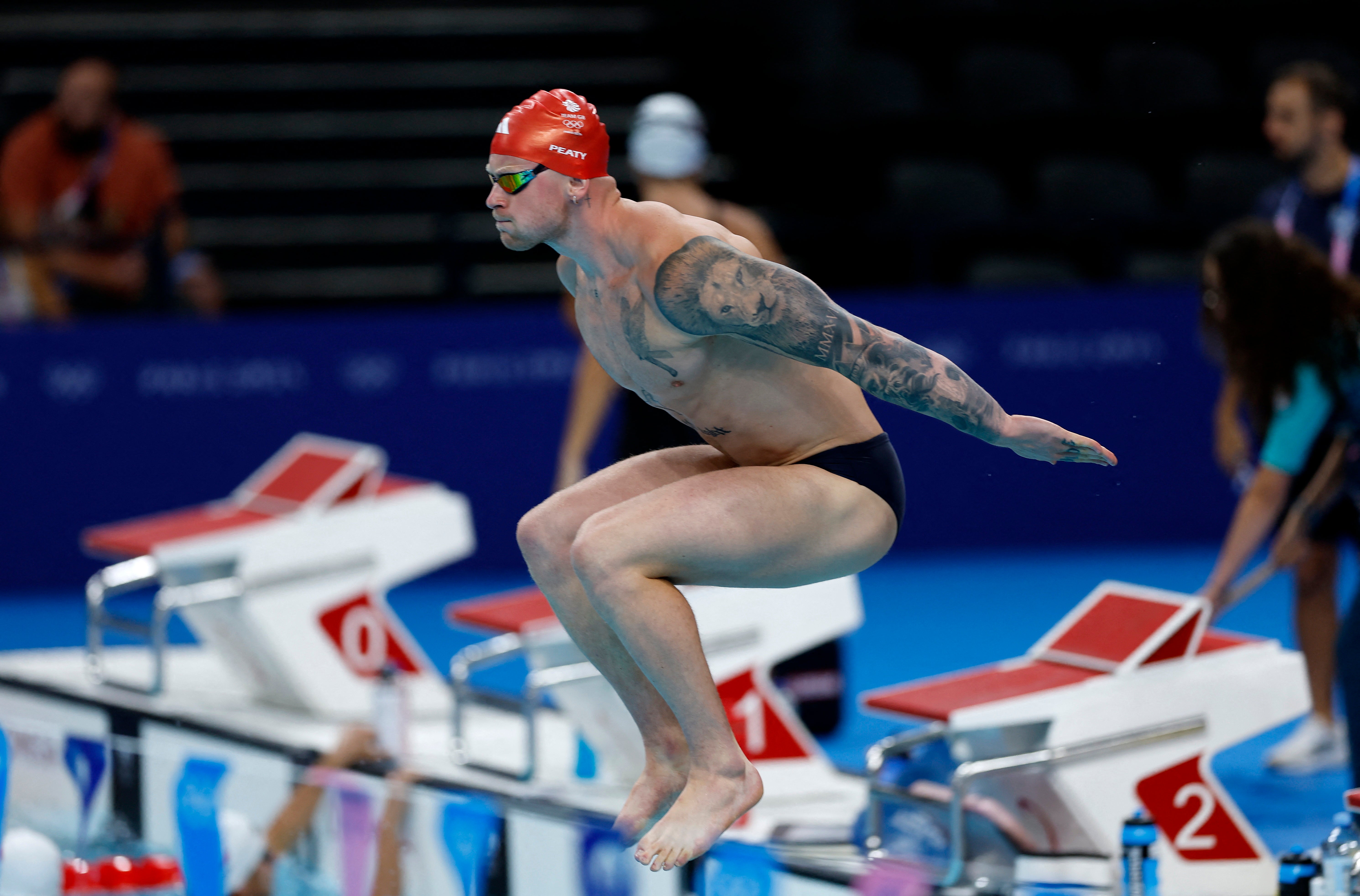 Adam Peaty of Great Britain during training