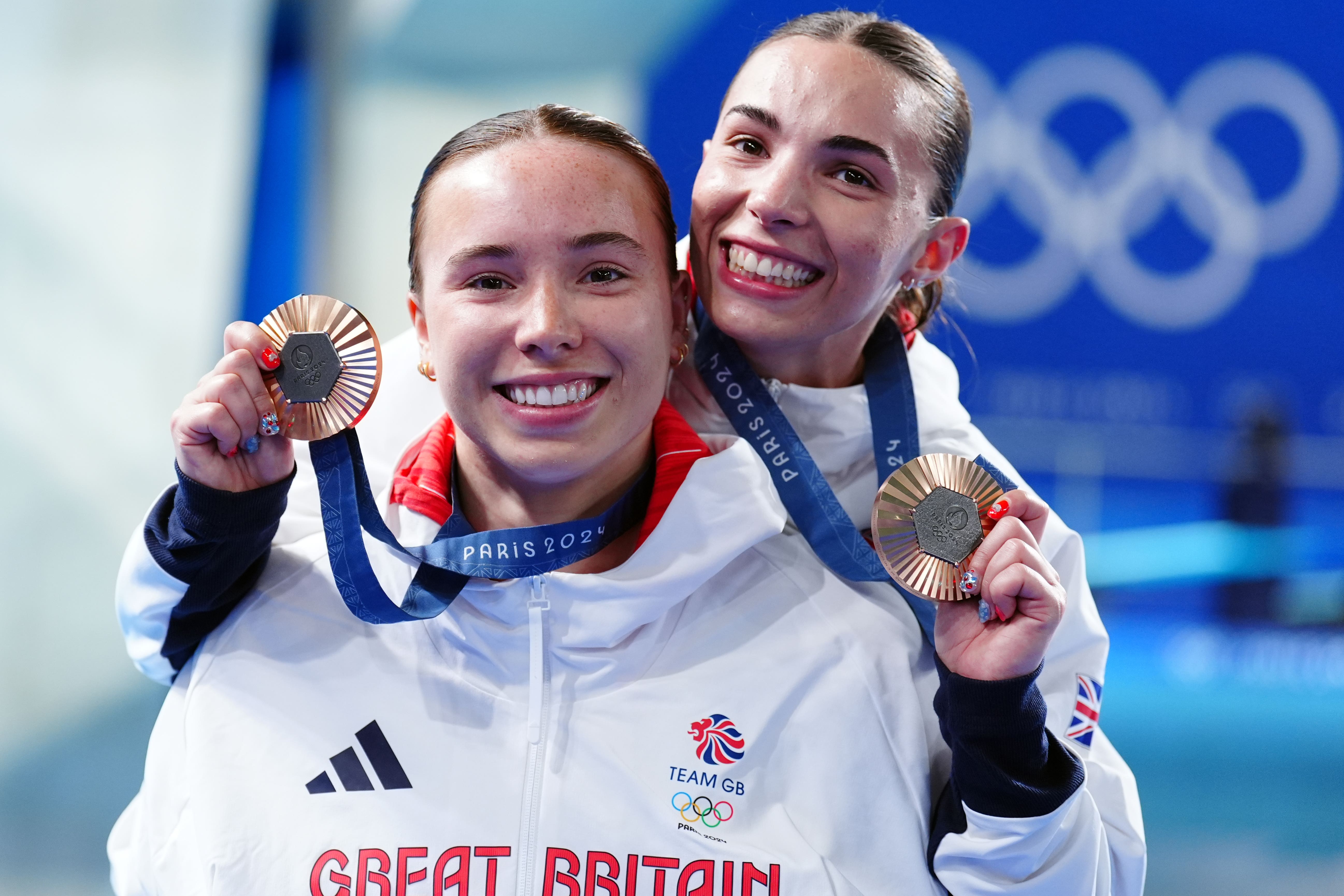 Yasmin Harper and Scarlett Mew Jensen won Team GB’s first medals of Paris 2024 (Mike Egerton/PA)