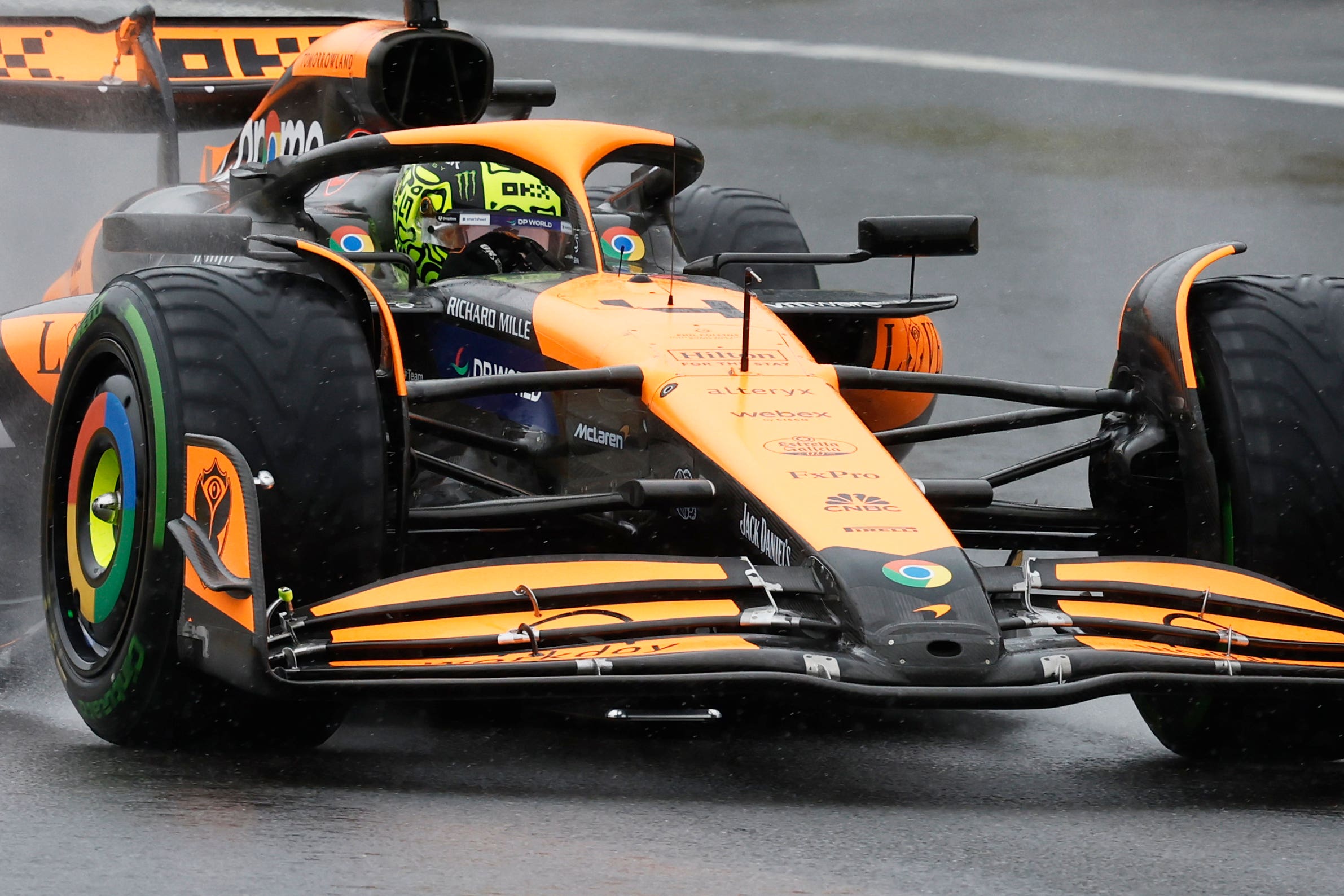 Lando Norris qualified fifth for Sunday’s Belgian Grand Prix