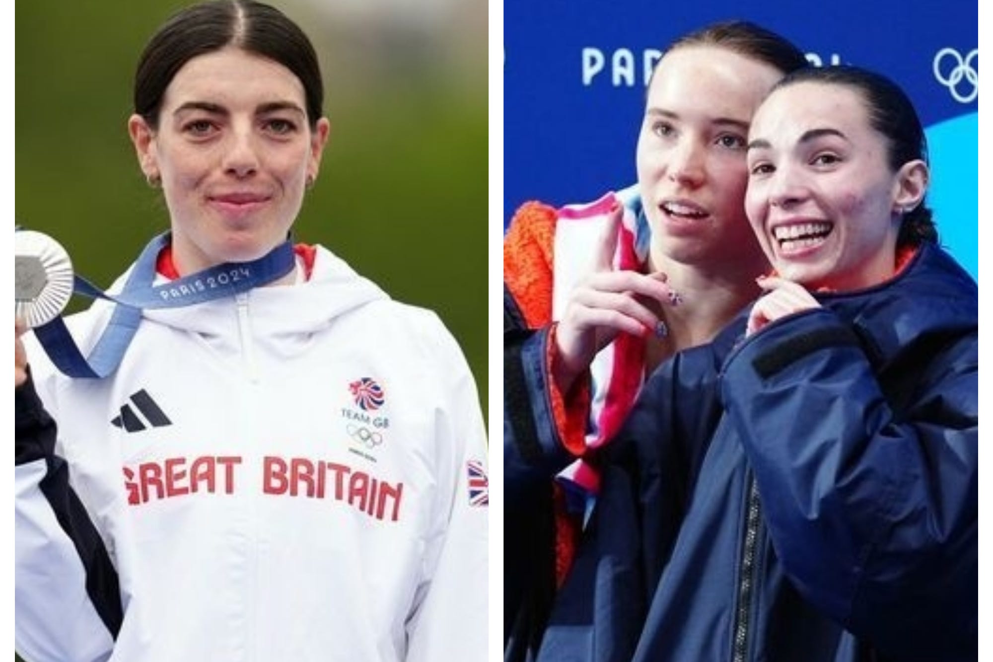 Anna Henderson won cycling silver and Yasim Harper and Scarlett Mew Jensen won diving bronze on day one of the Paris Olympics (David Davies-Mike Egerton/PA).