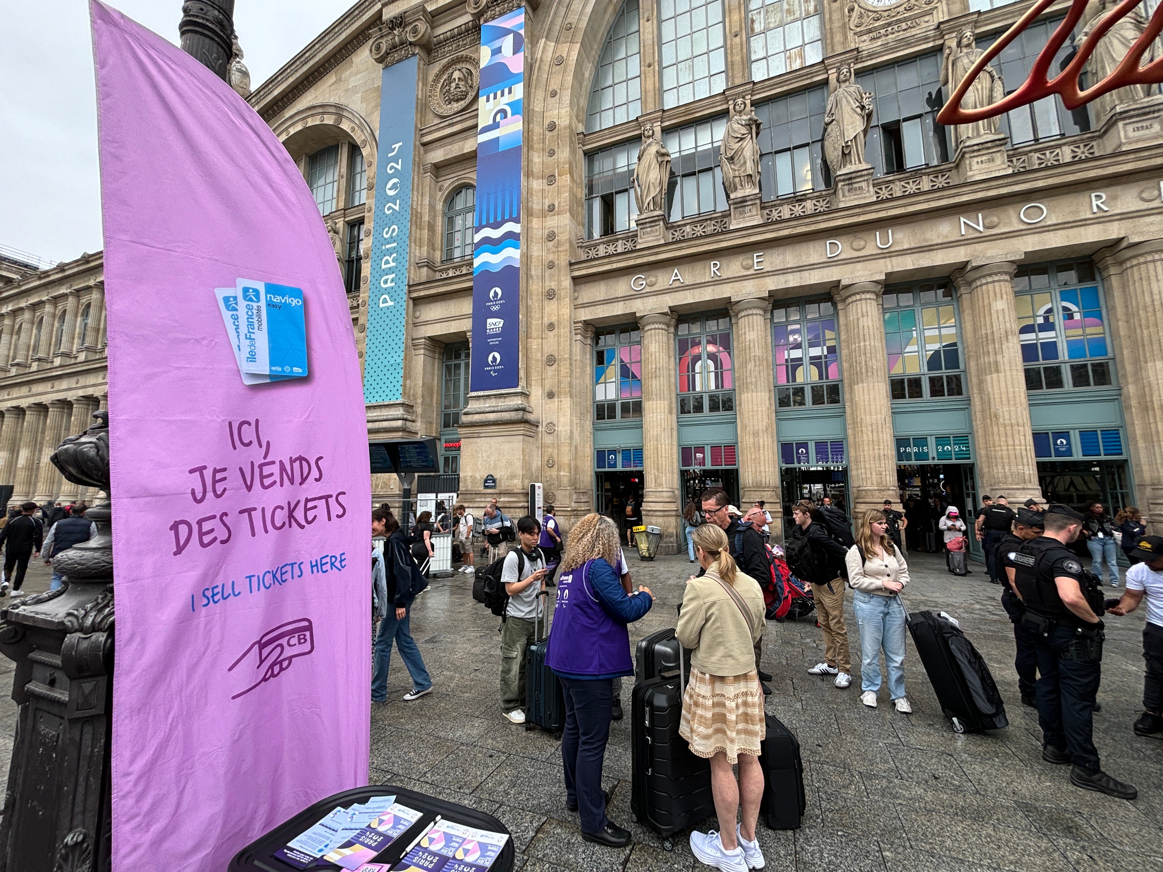 On sale here: public transport tickets for Paris, outside Gare du Nord