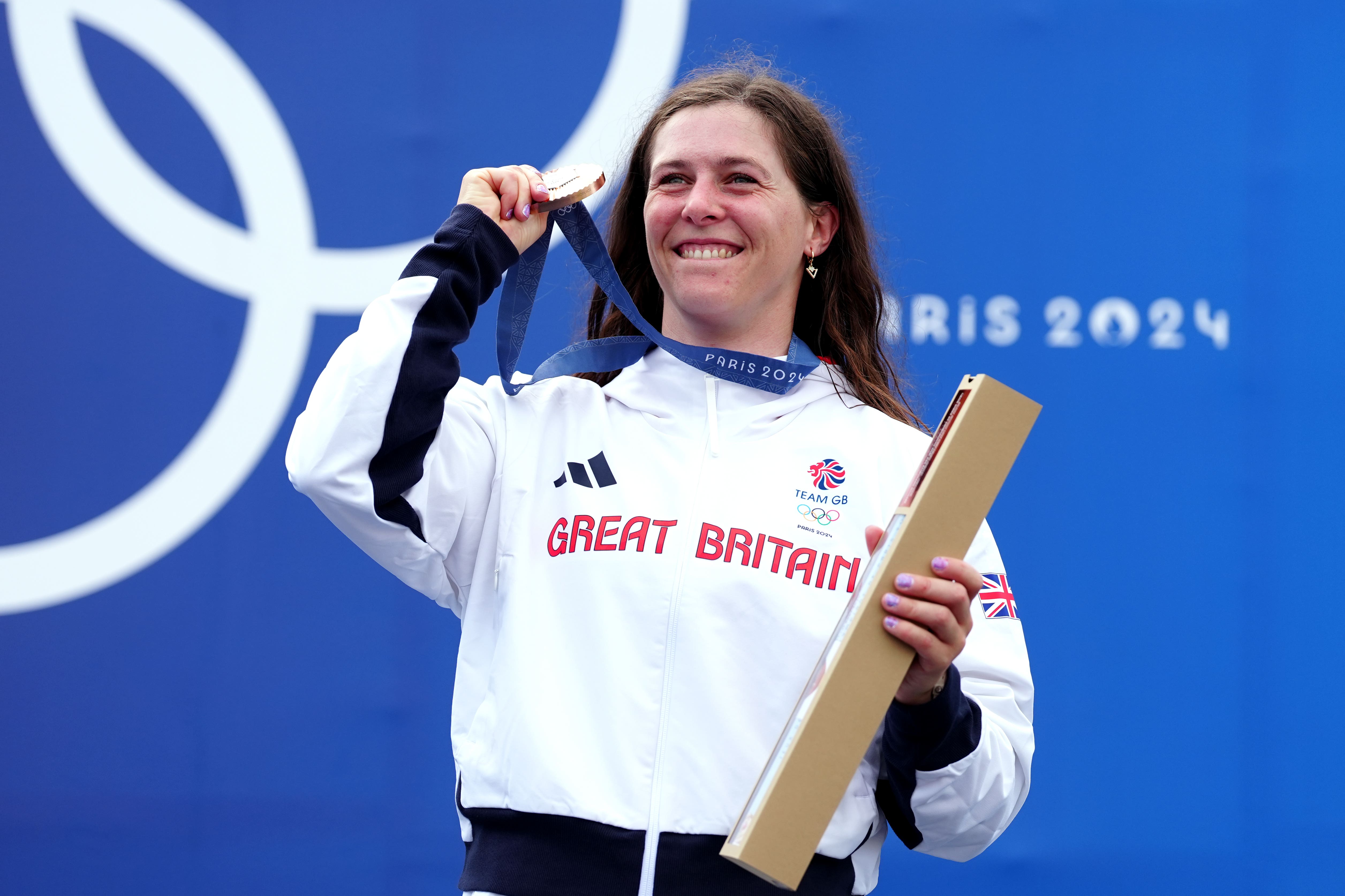 Great Britain’s Kimberley Woods with her bronze medal (David Davies, PA)