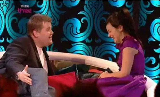 James Corden with Lily Allen on her chatshow, ‘Lily Allen and Friends'