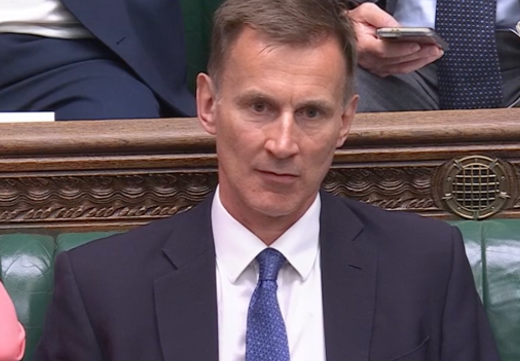 Jeremy Hunt looked anguished