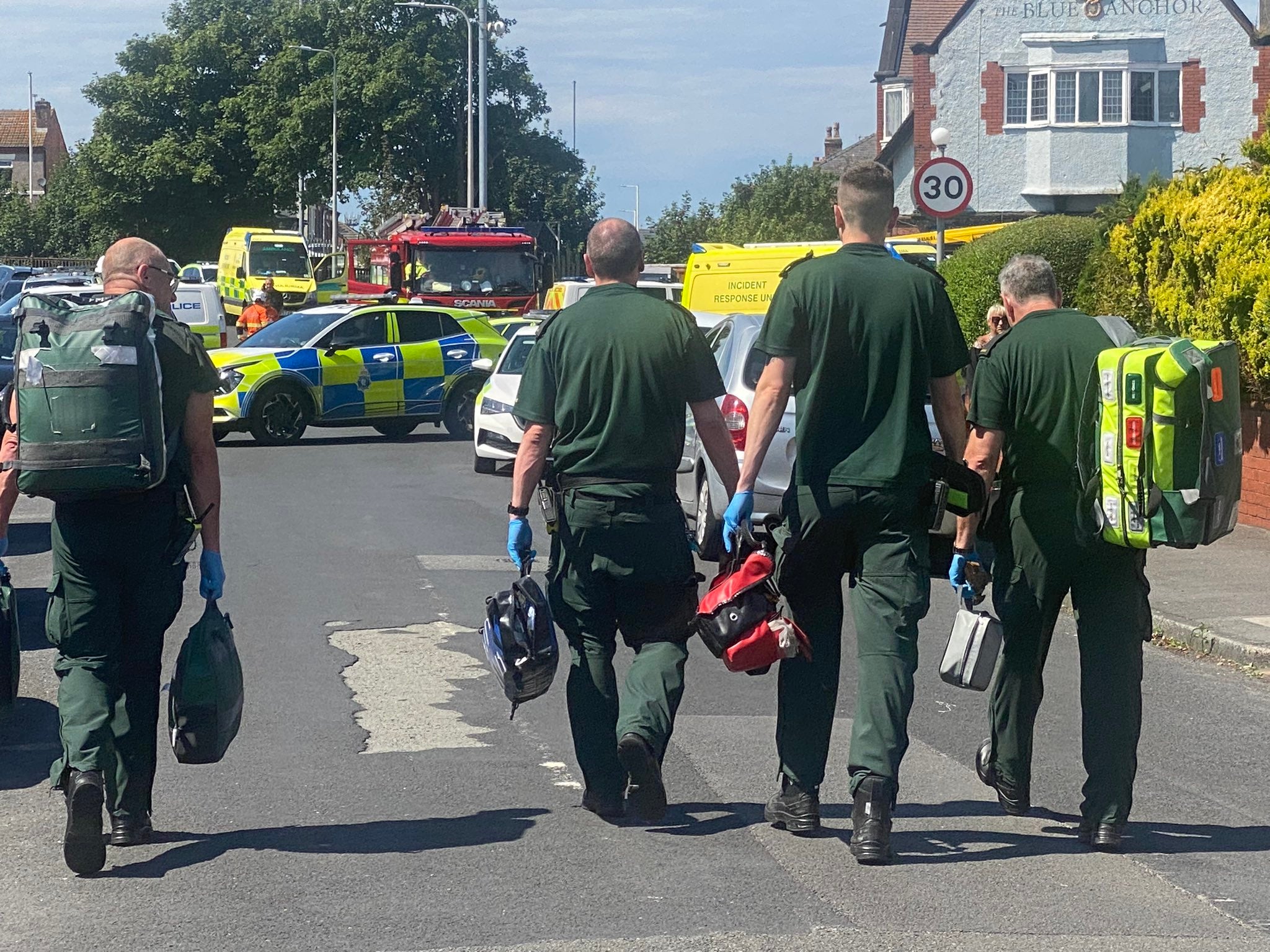 Local residents reported hearing screaming and shouting as children lay injured in the street