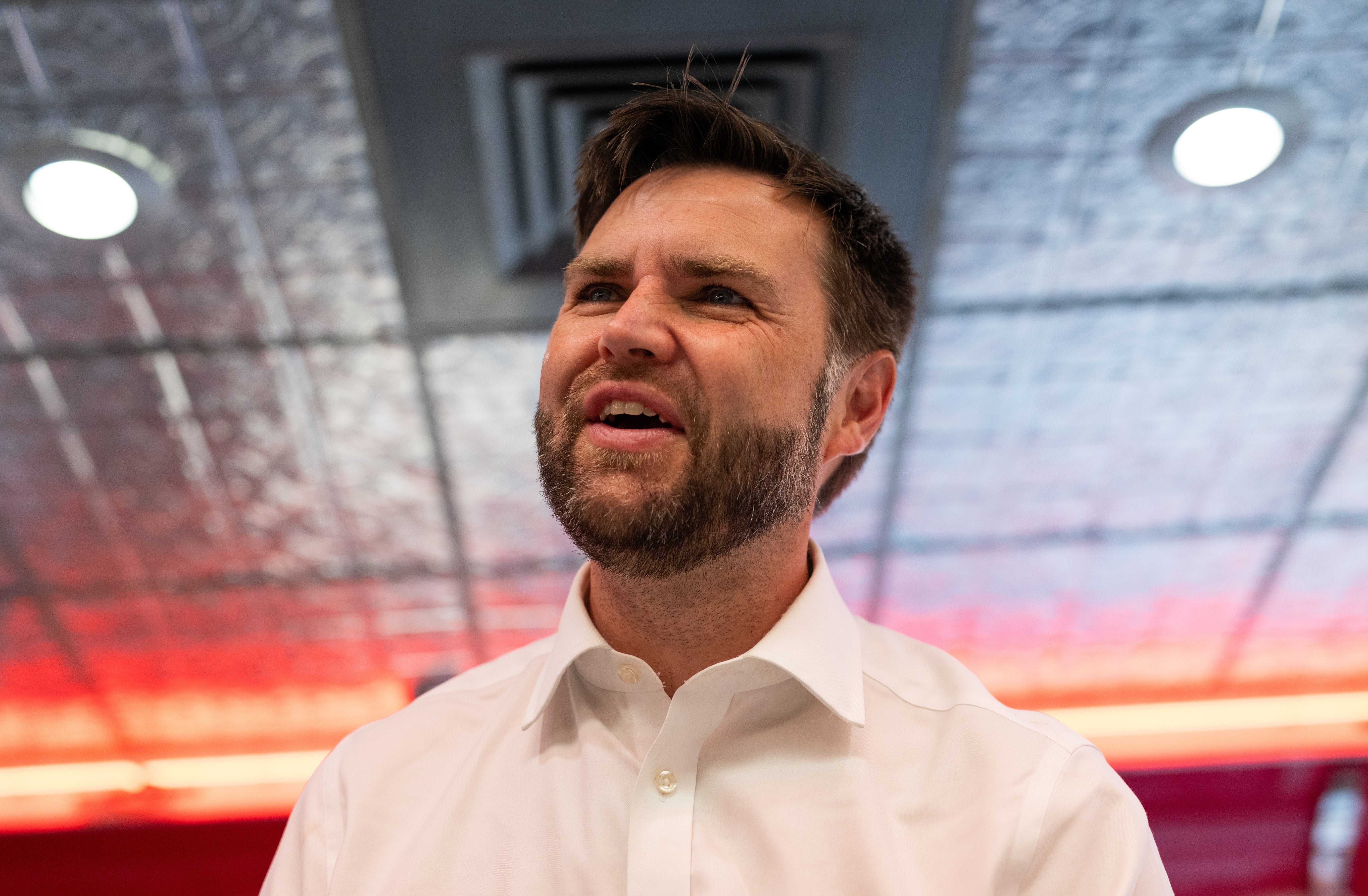 JD Vance speaks to voters in St. Cloud, Minnesota on July 28 after becoming Trump’s running mate in the 2024 election.