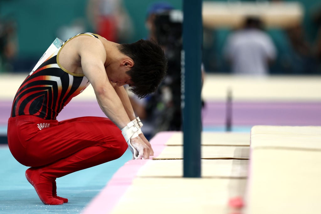 Hashimoto prepares for his final routine