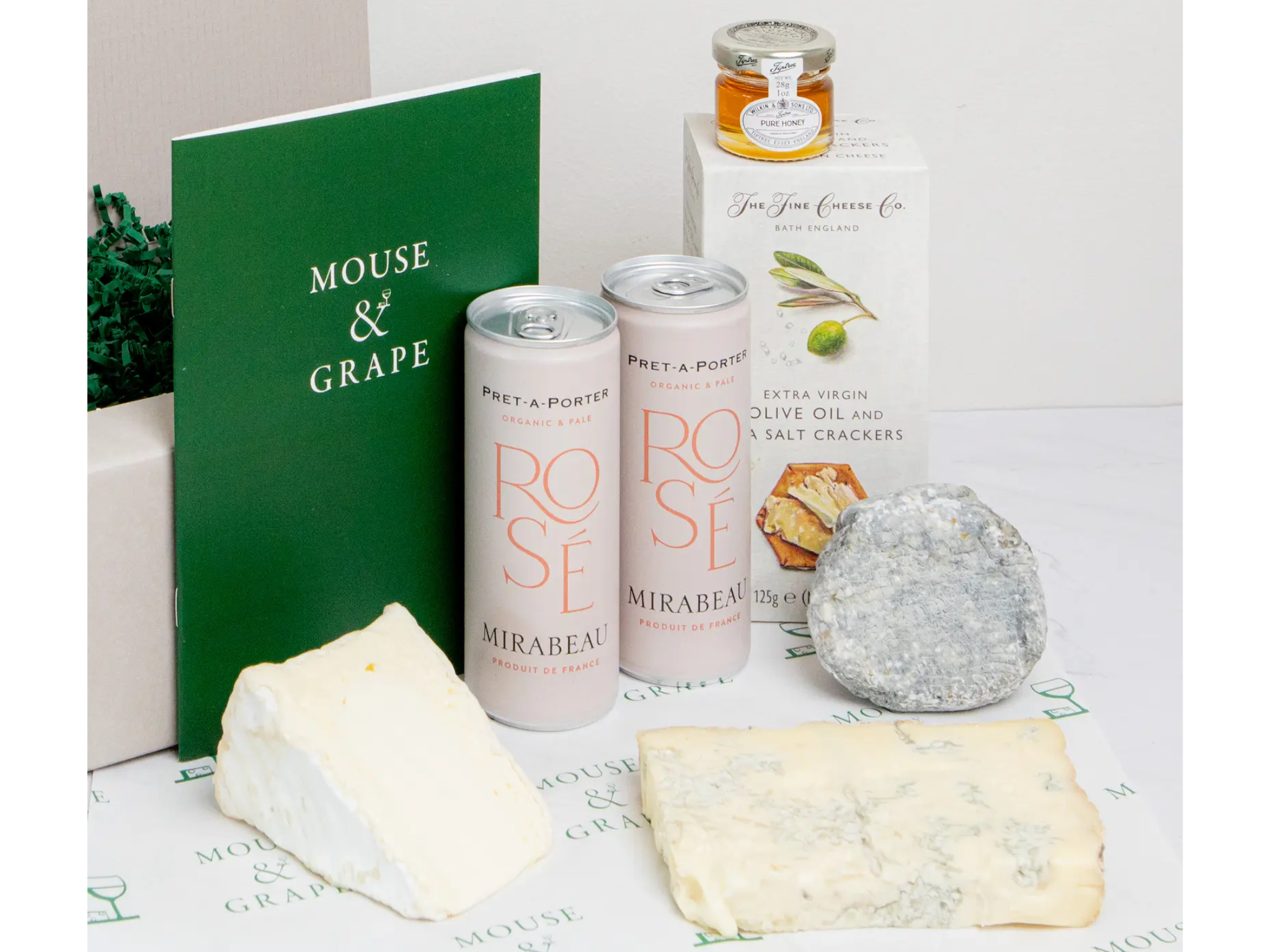 Mouse & Grape the Mirabeau rosé and cheese hamper