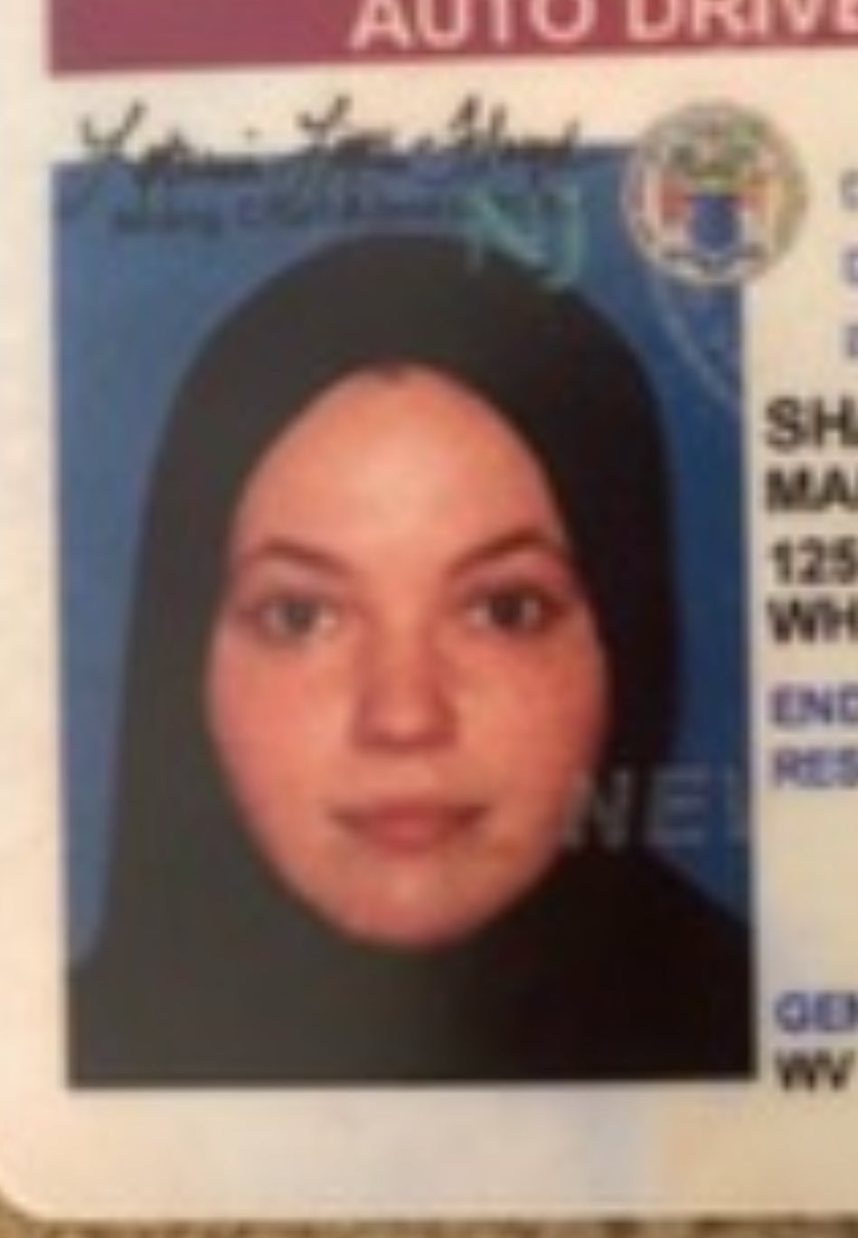 A picture of Maryam Sheikh, as seen on her New Jersey driver’s license, which she sent to Airbnb host Darden at the time of her booking.