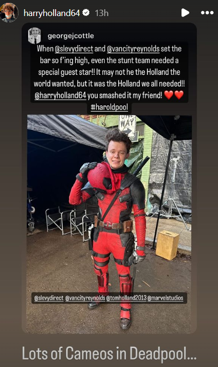 Harry Holland on the Deadpool & Wolverine set