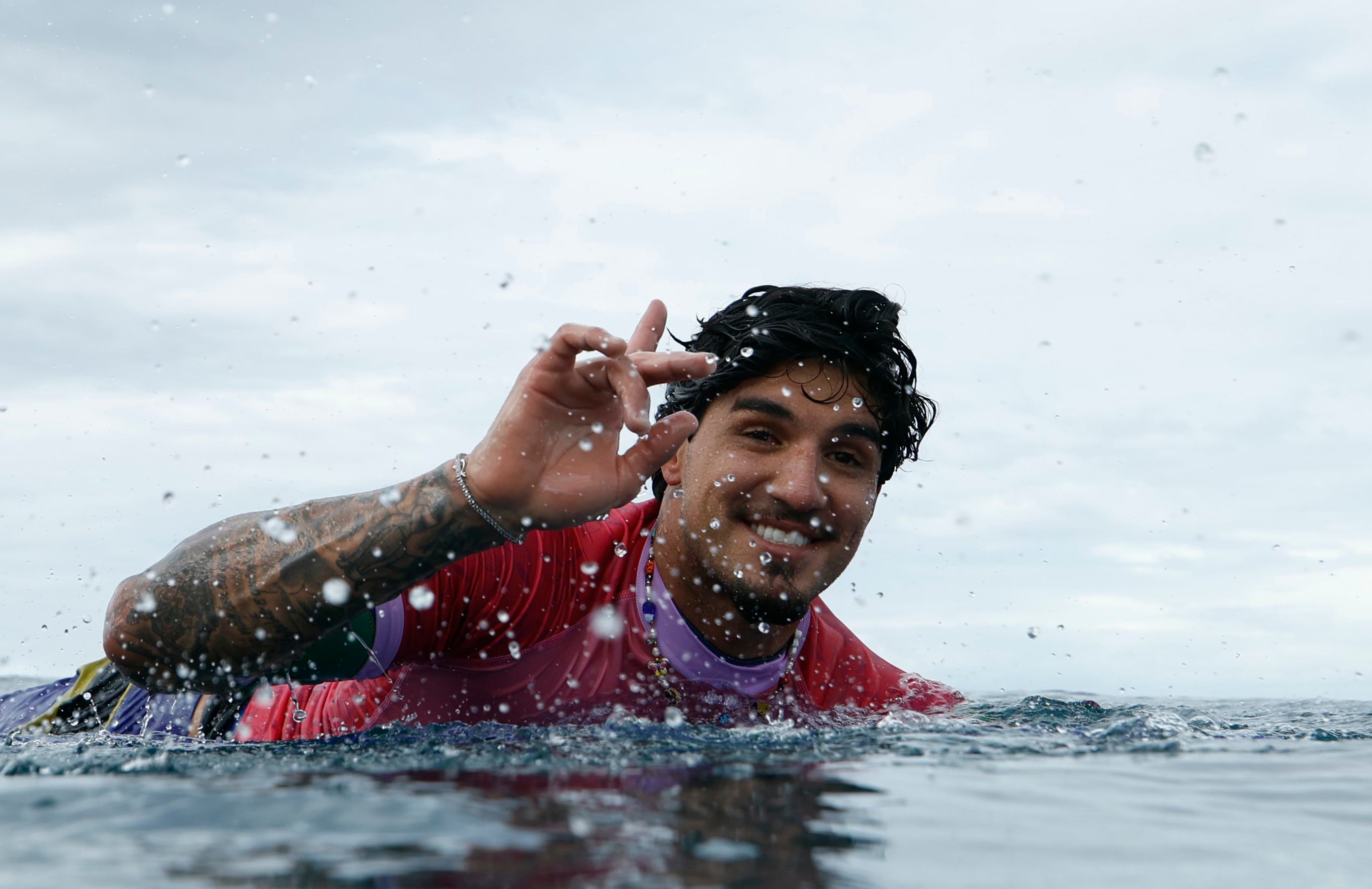 ‘Life is a party’ says Medina whose journey to the Olympics has been shaped by his love of surfing.