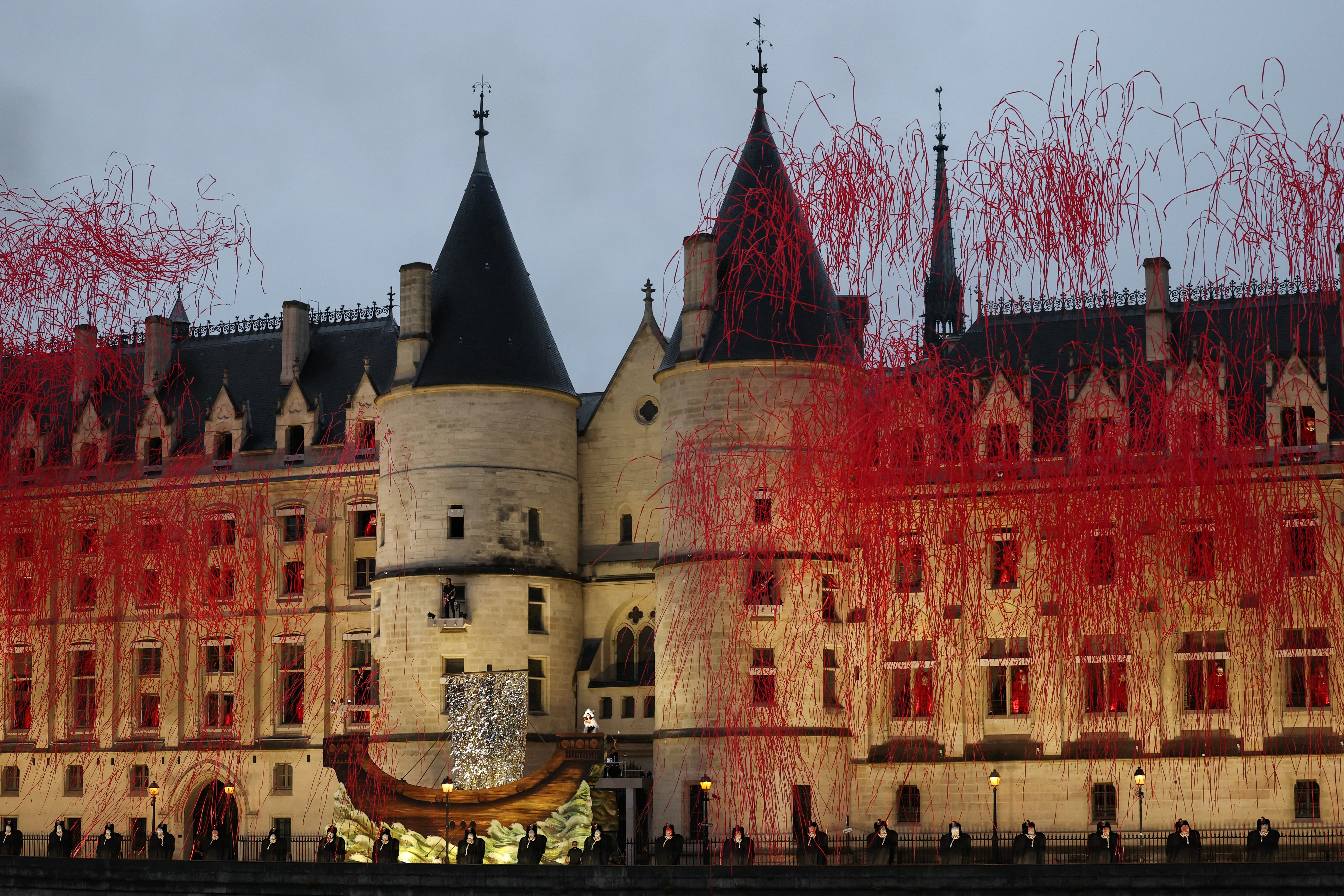 French heavy metal band Gojira performing during the opening ceremony of the Olympic Games Paris 2024.