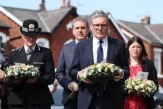 Southport stabbing latest: 39 police officers hurt as van set on fire by suspected EDL supporters