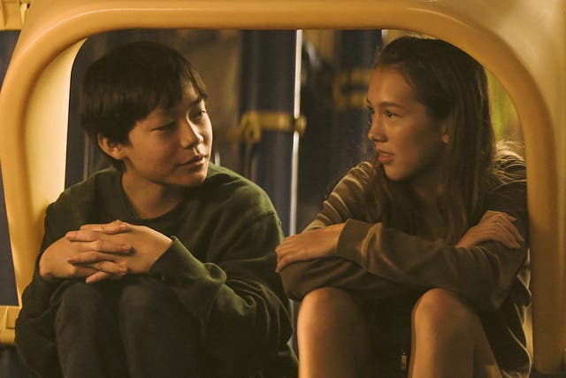 <p>Izaac Wang and Mahaela Park in Sean Wang’s ‘Dìdi’ </p>