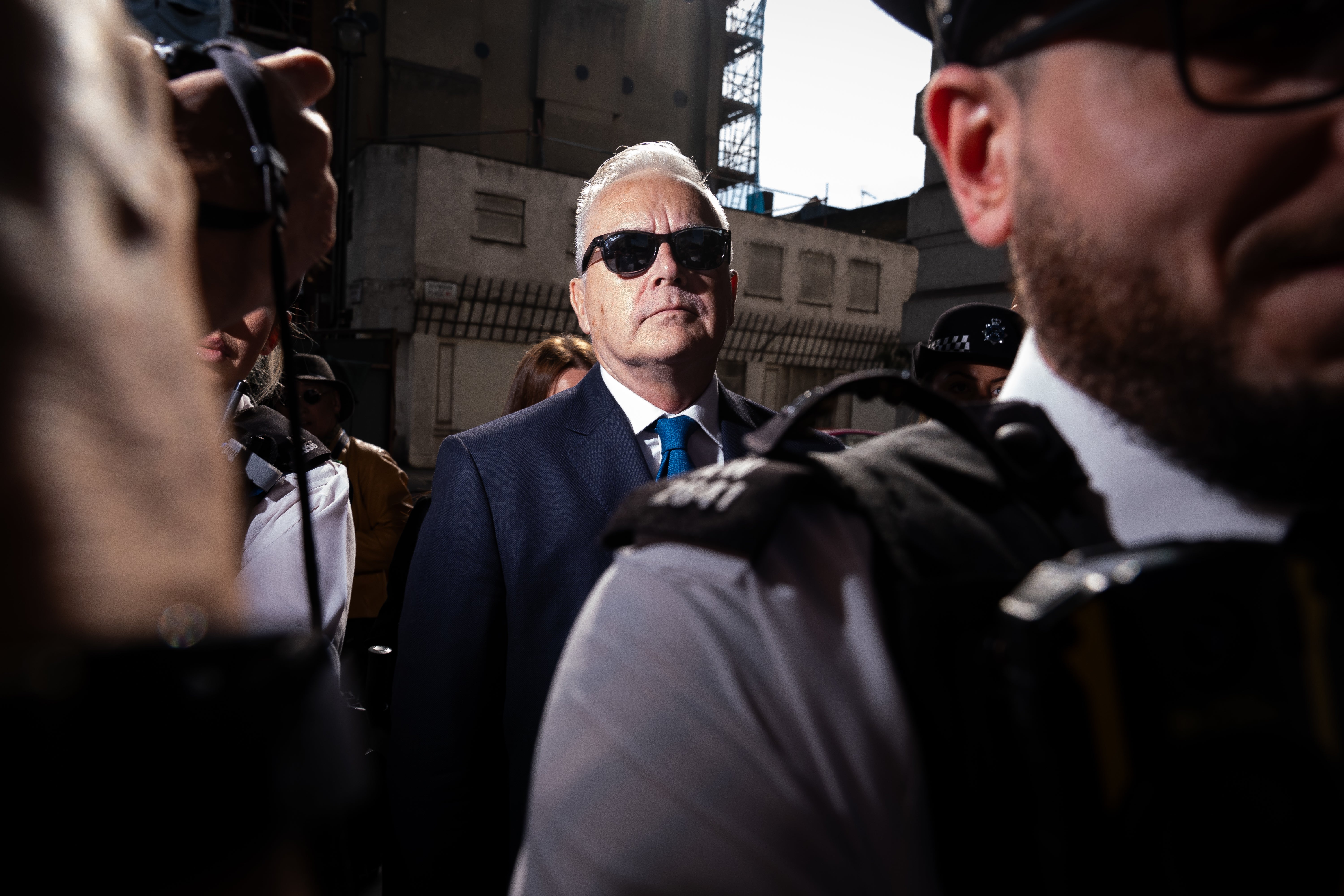 Former BBC broadcaster Huw Edwards arriving at Westminster Magistrates’ Court (Aaron Chown/PA)