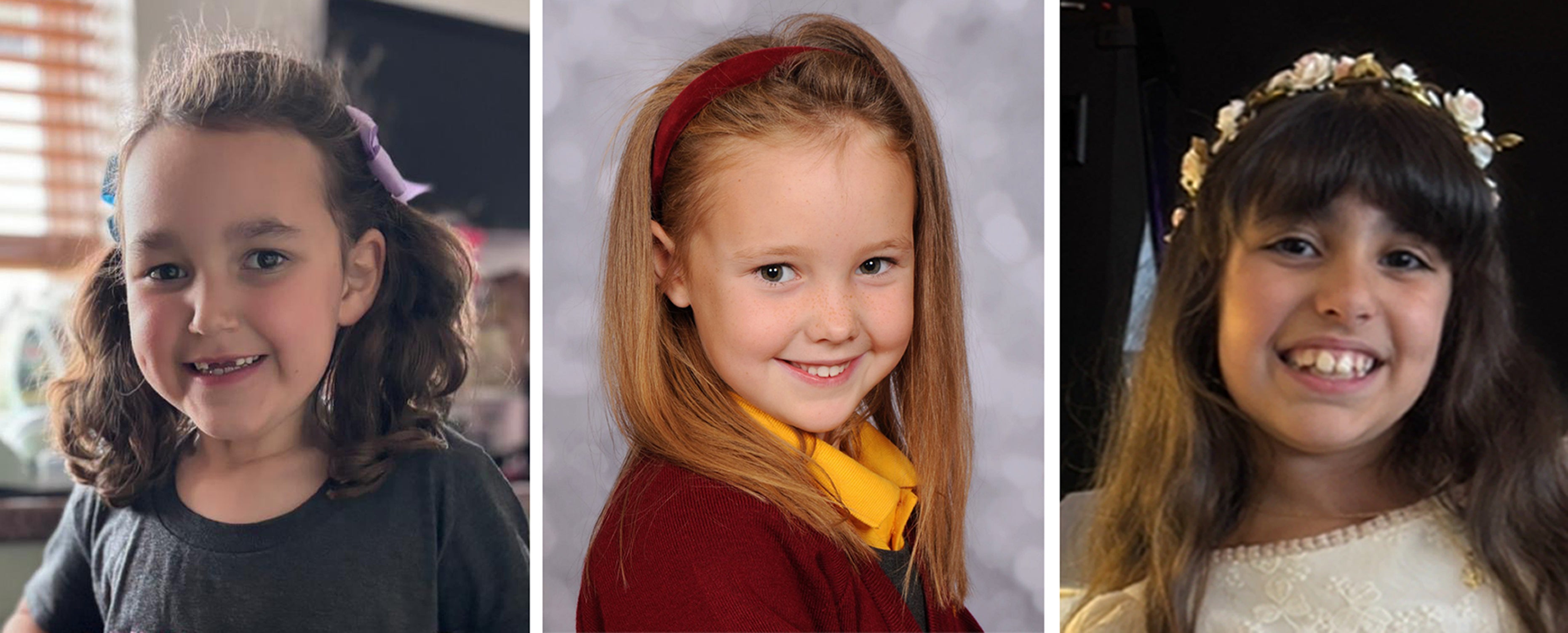 Left to right, six-year-old Bebe King, seven-year-old Elsie Dot Stancombe and nine-year-old Alice Dasilva Aguiar killed in the stabbings