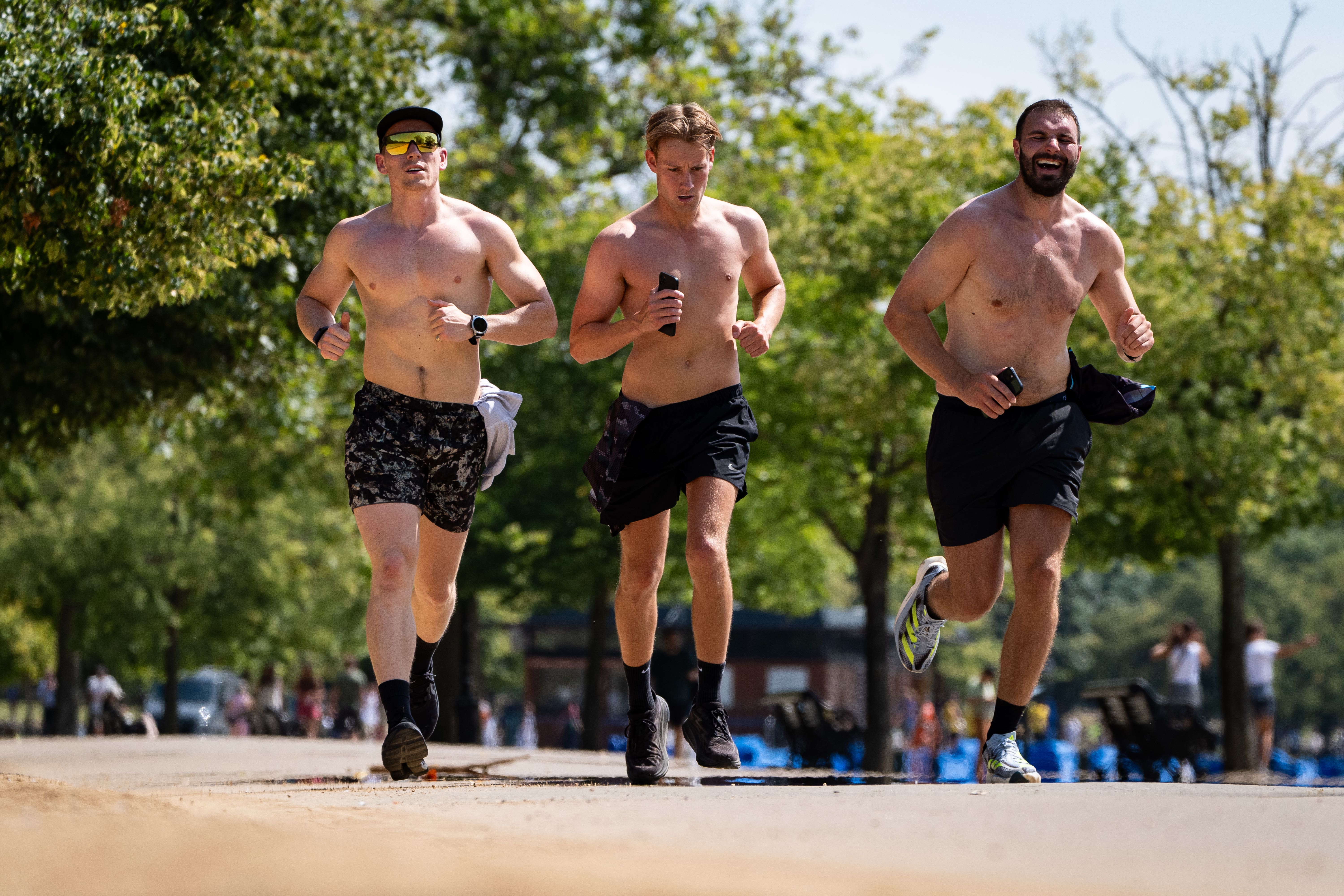 Joggers in Hyde Park, London