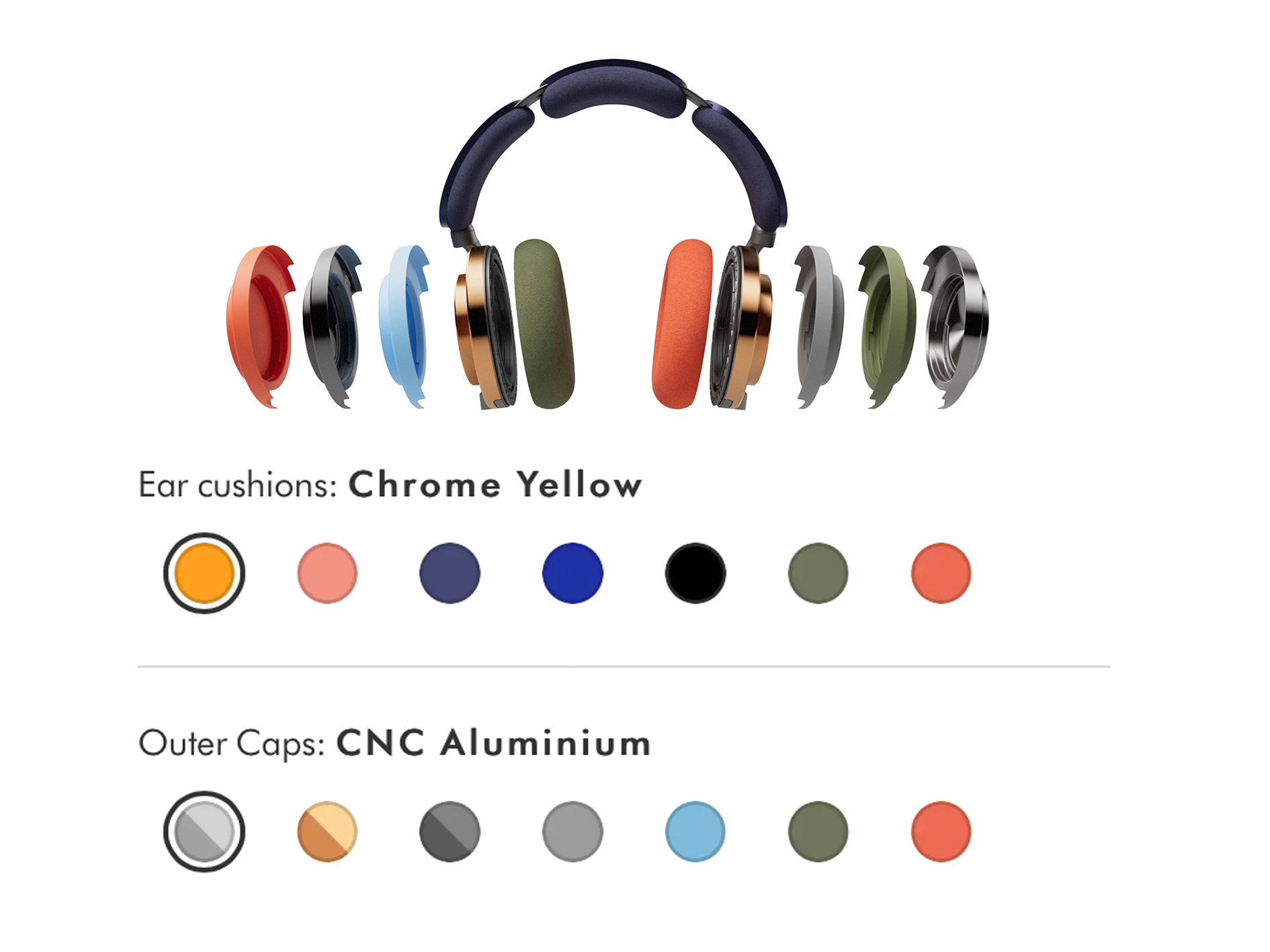 You can personalise the ear caps and cushions, with more than 2,000 different colour combinations