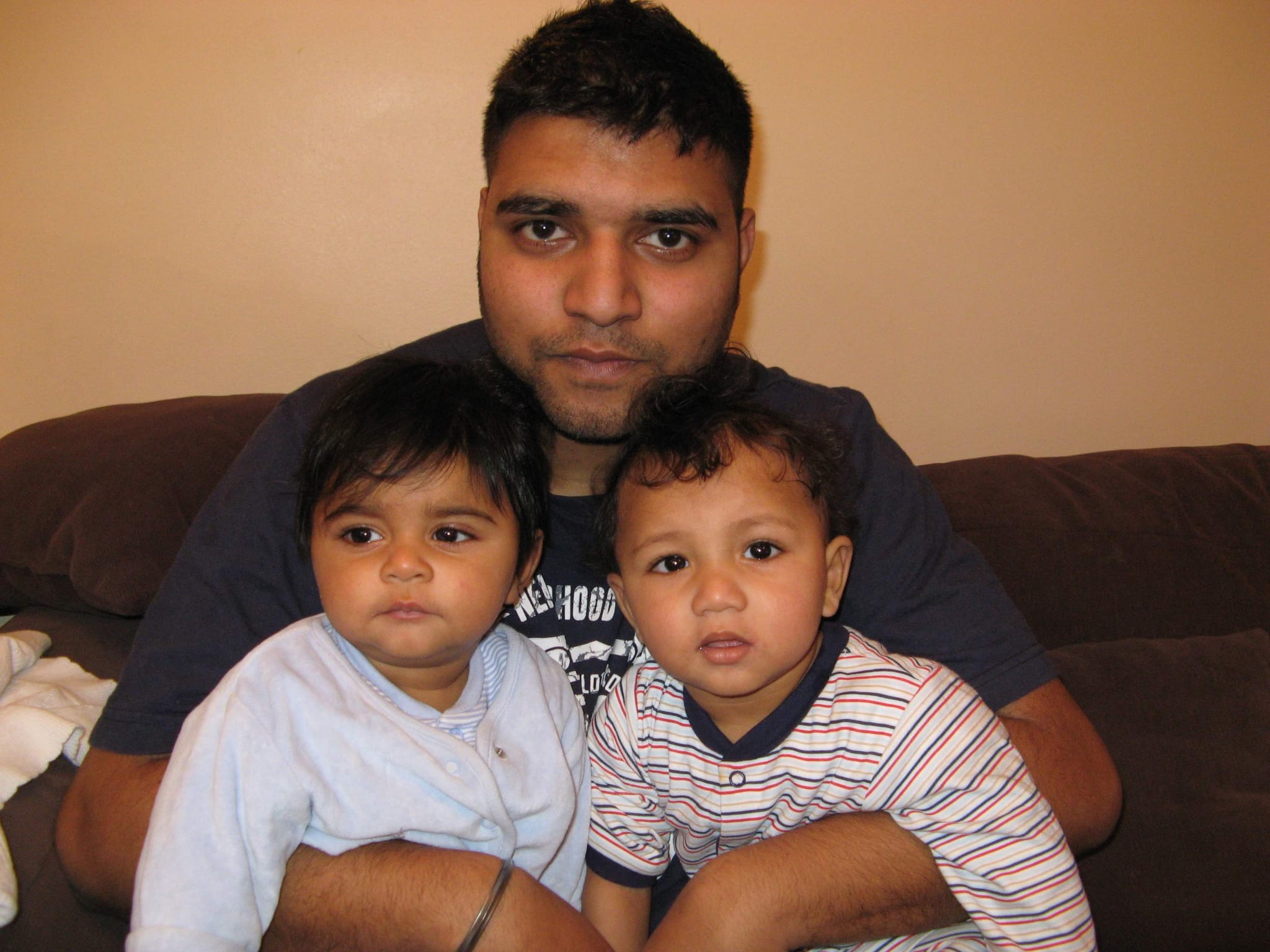 Danny Singh-Rathor with his son Nishan and nephew Yuvraj