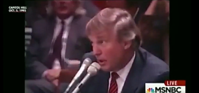 Trump appears at a congressional hearing in 1993 over a casino dispute, where he claimed that Native American casino owners ‘don’t look like Indians to me’