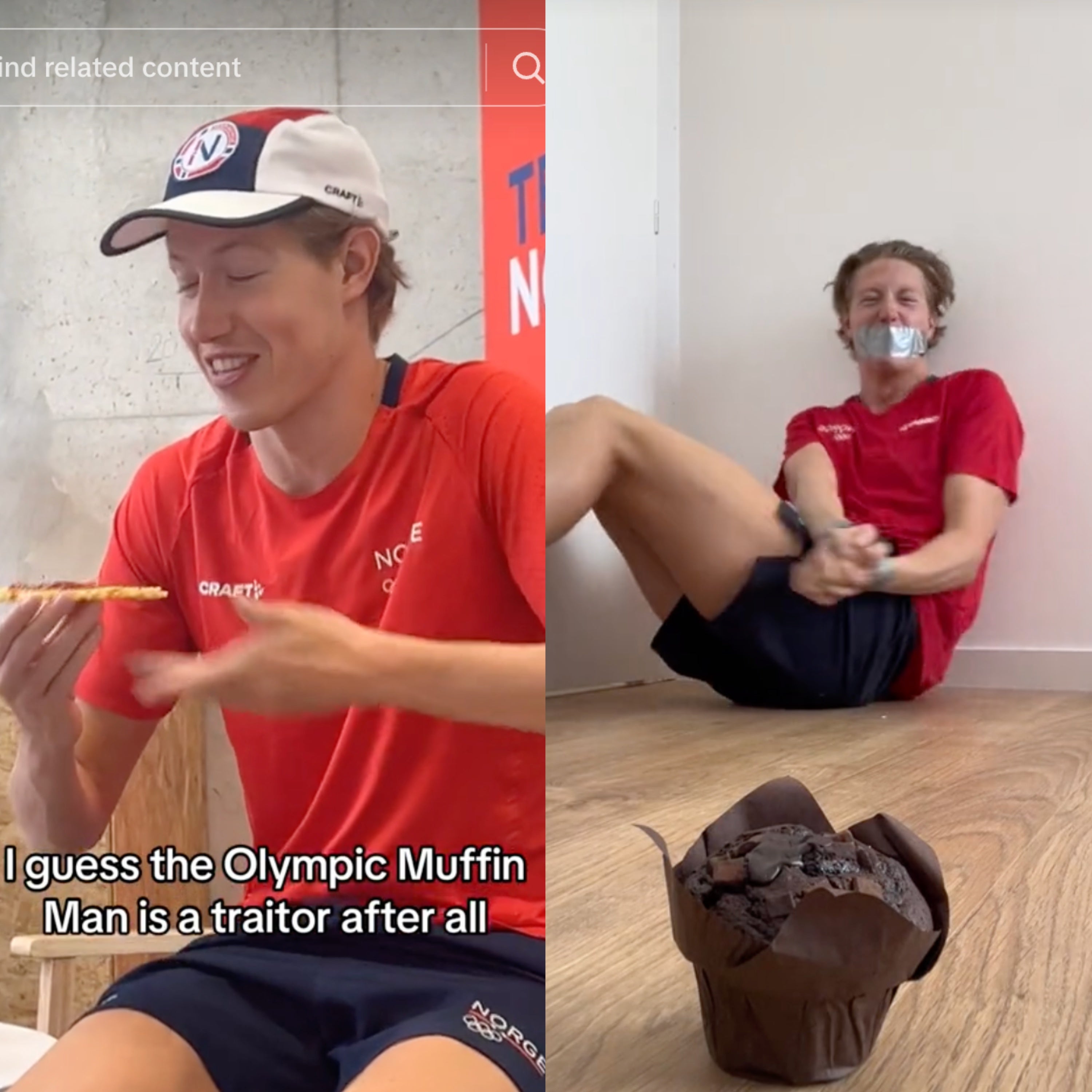 Norwegian Olympian obsessed with the chocolate muffins caught with another breakfast food