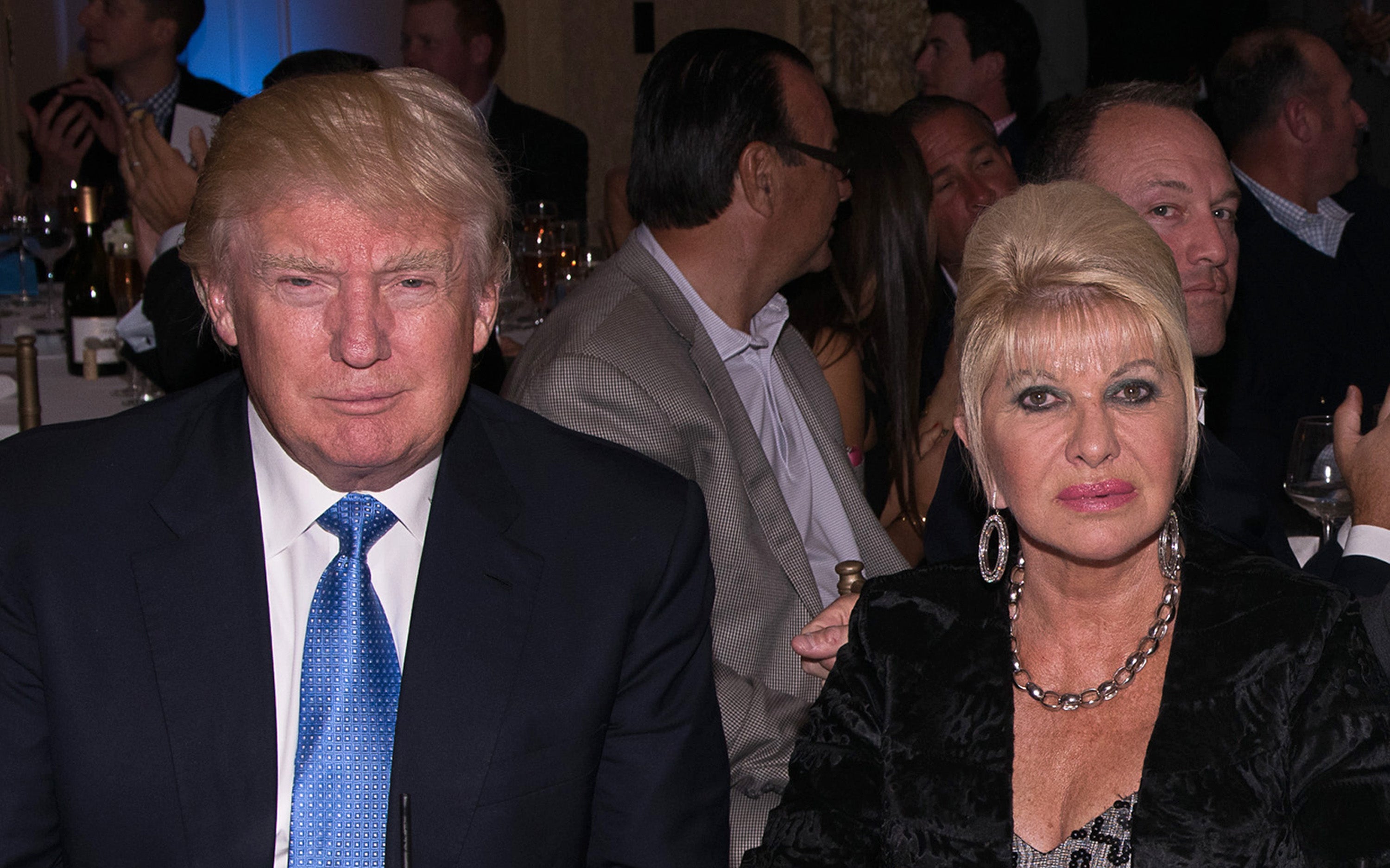 Donald Trump and Ivana Trump attend The Eric Trump 8th Annual Golf Tournament at Trump National Golf Club Westchester on September 15, 2014, in Briarcliff Manor, New York